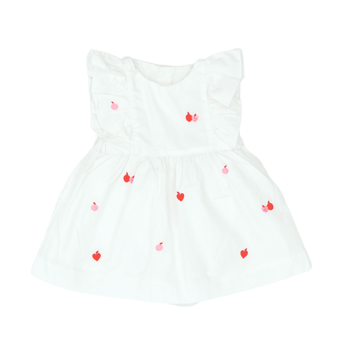 JACADI - ROBE - BLANC, ROUGE - 3 MOIS