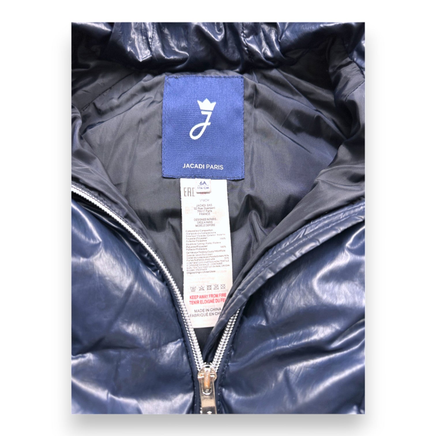 JACADI - DOWN JACKET - WHITE - 6 YEARS