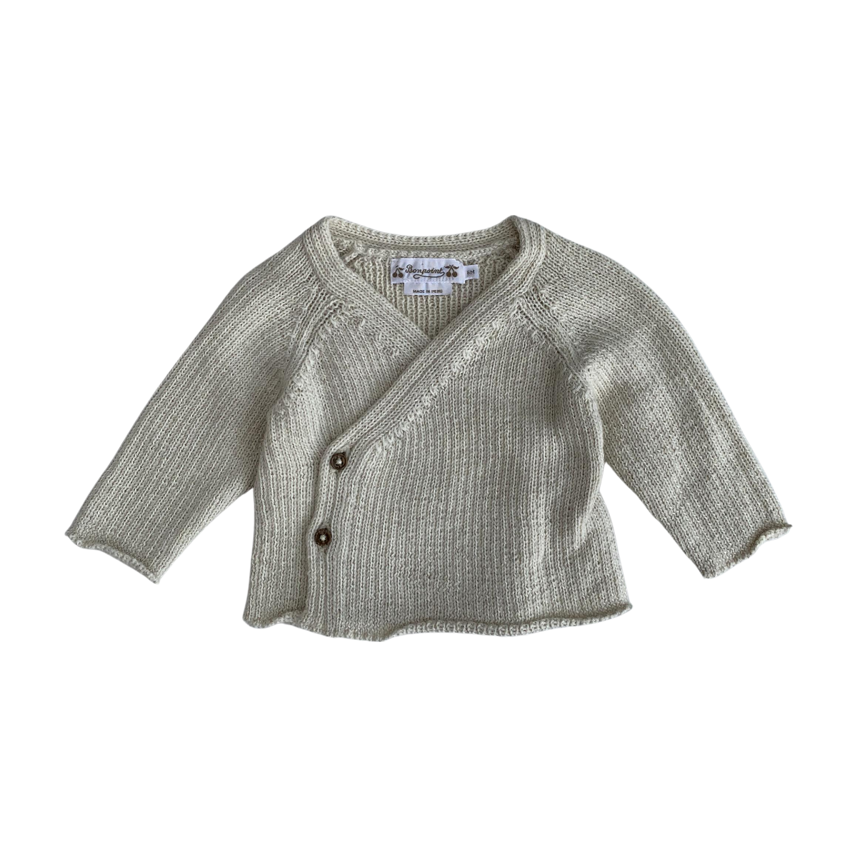 BONPOINT - CARDIGAN - BEIGE - 6 MOIS