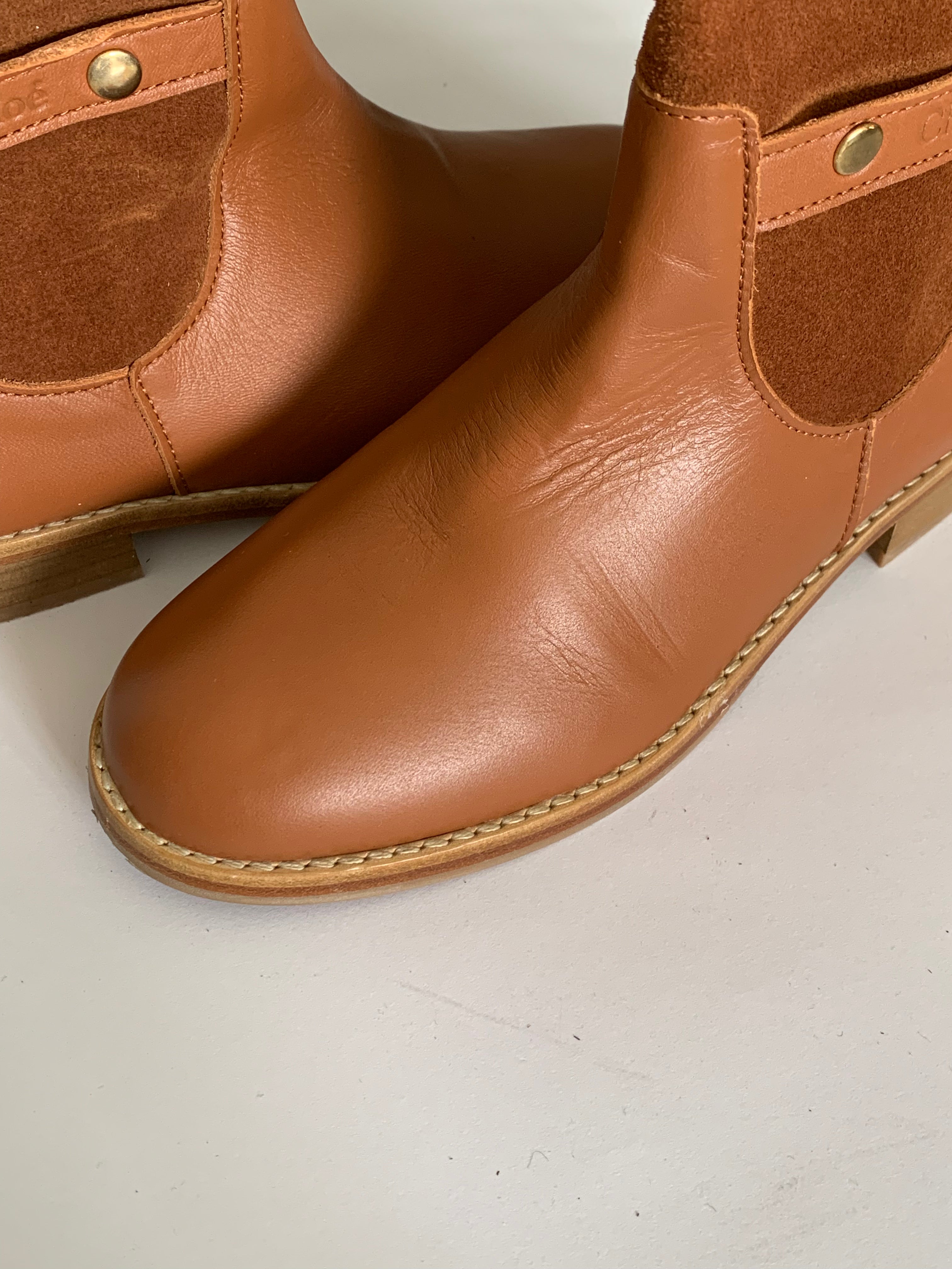 CHLOÉ - BOTTES - MARRON -  33