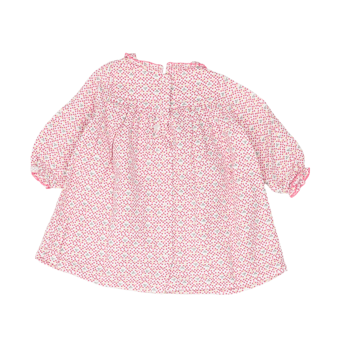 PETIT BATEAU - ROBE - ROSE - 12 MOIS