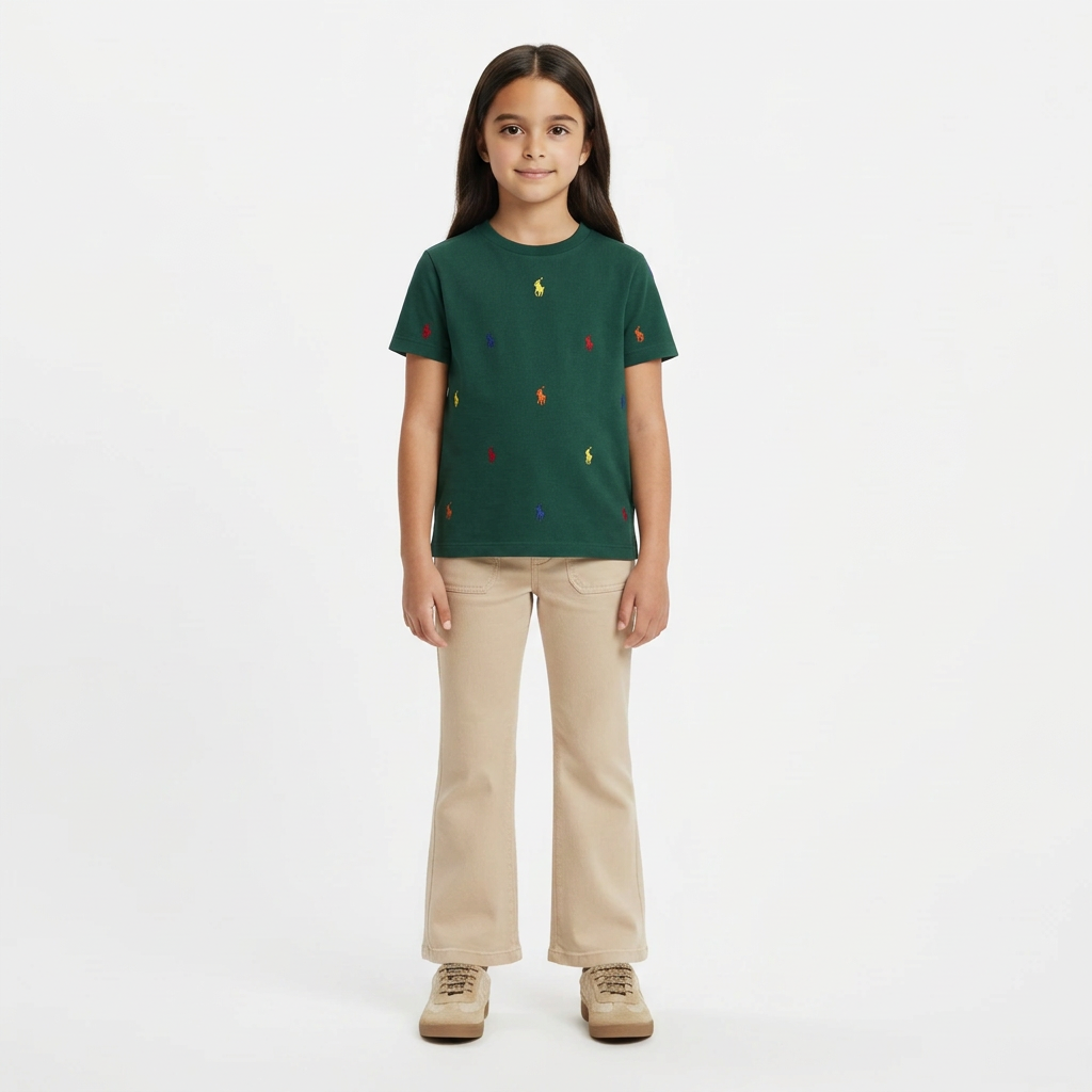 RALPH LAUREN - T-SHIRT - VERT - 6 ANS