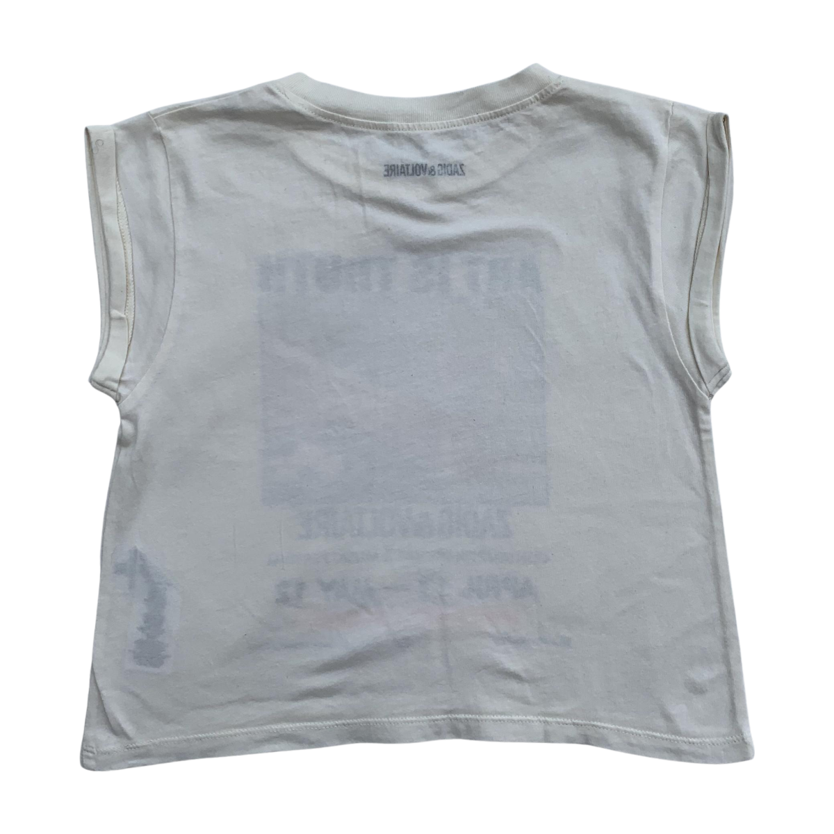 ZADIG & VOLTAIRE - T-SHIRT - BEIGE - 8 ANS
