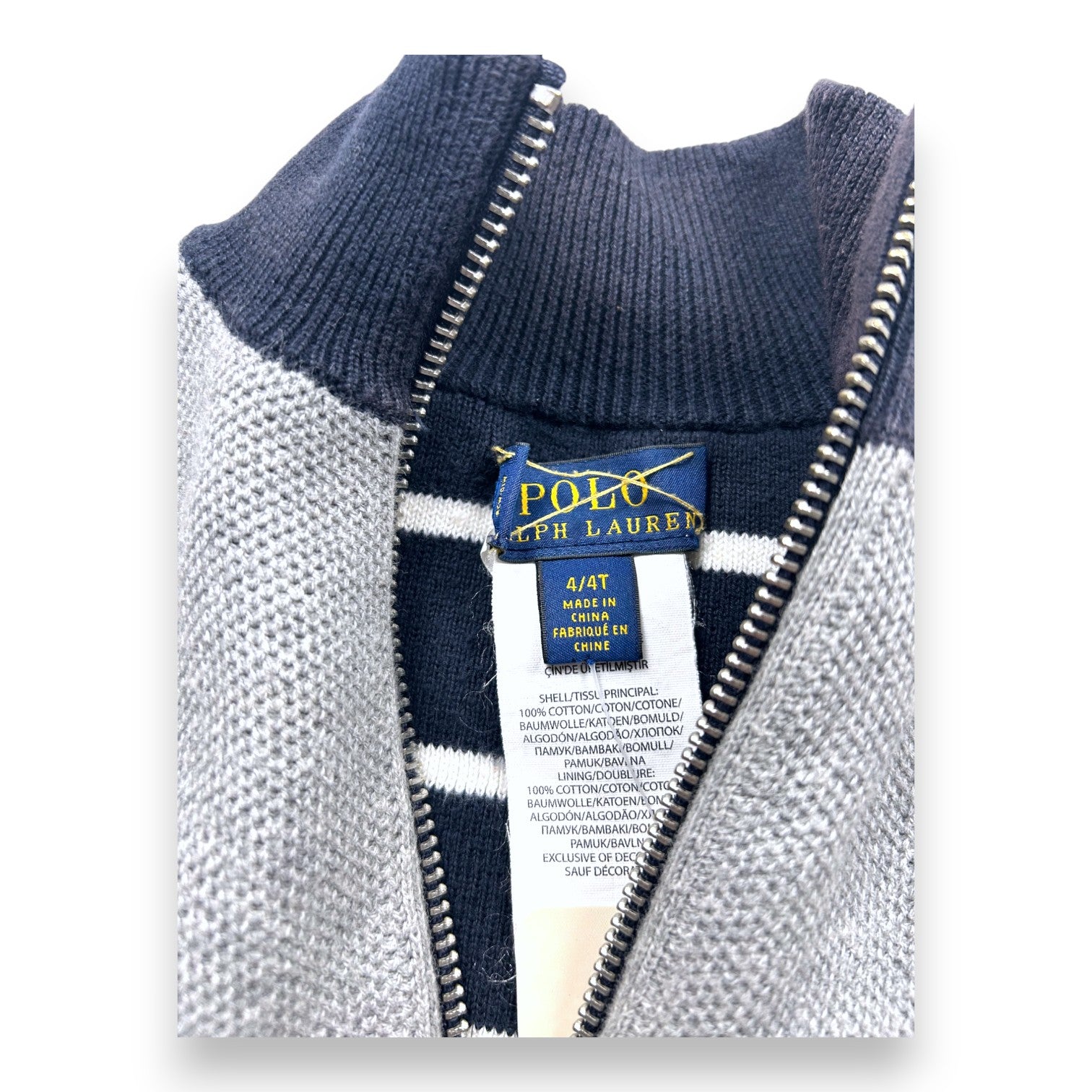 RALPH LAUREN - VEST - GRAY, BLUE - 4 YEARS