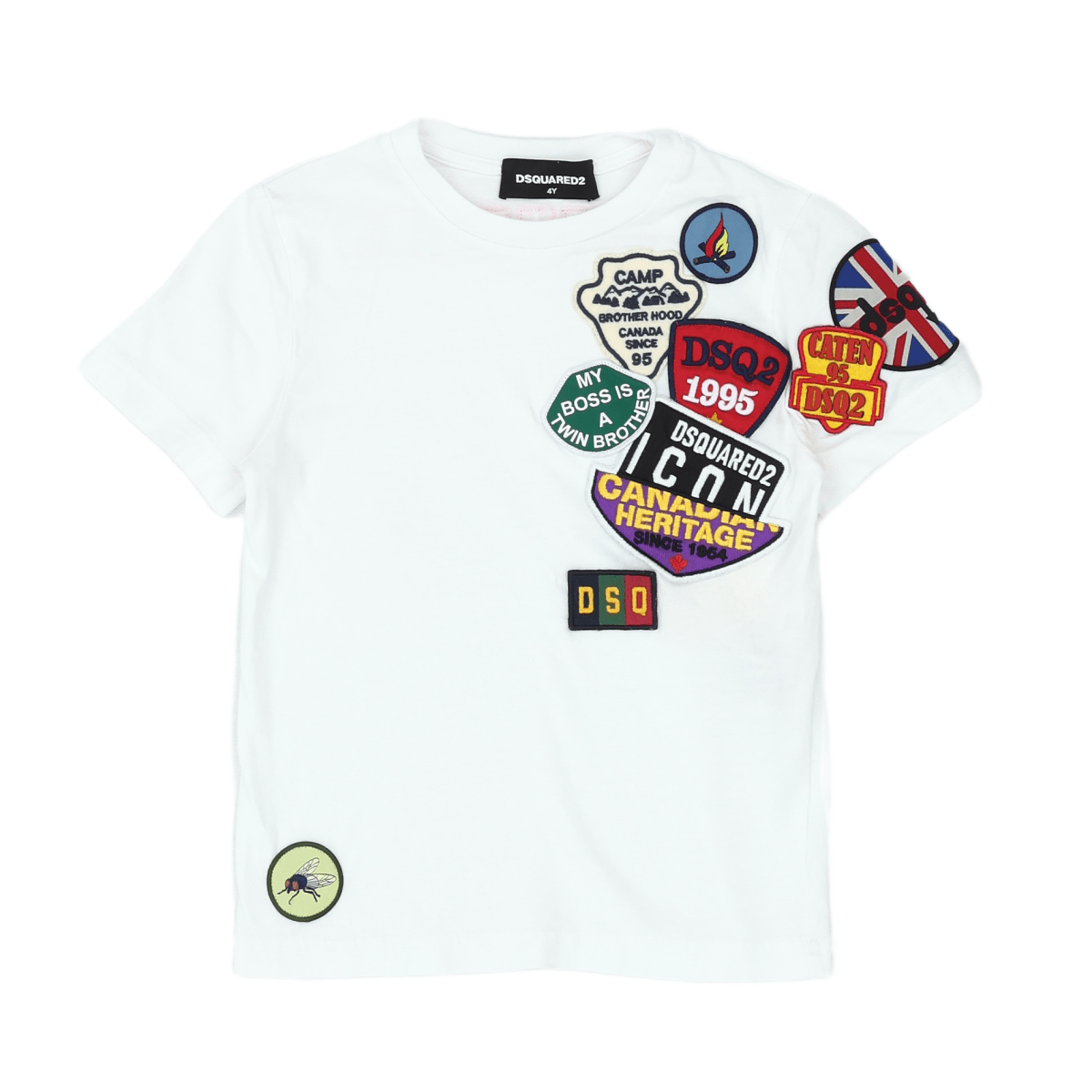 DSQUARED2 - T-SHIRT - BLANC - 4 ANS