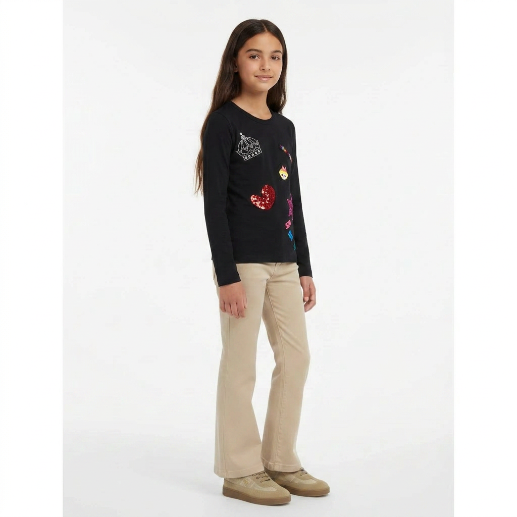 SONIA RYKIEL - T-SHIRT - NOIR, MULTICOLORE - 8 ANS