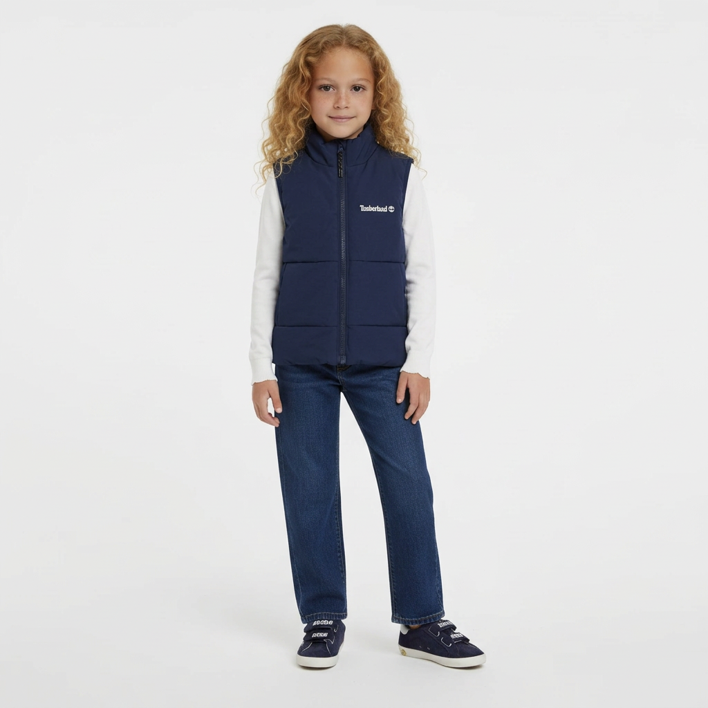 TIMBERLAND - BLOUSON SANS MANCHE - BLEU - 4 ANS