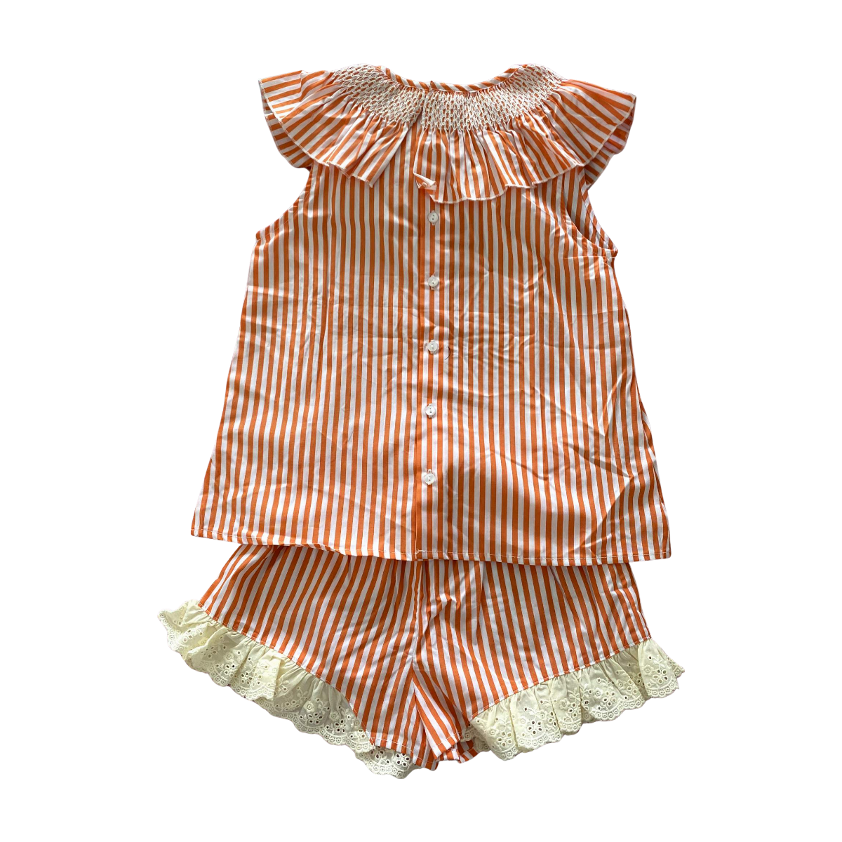 MUAMUÀ MAISON - BLOUSEENSEMBLE - ORANGE, BLANC - 10 ANS