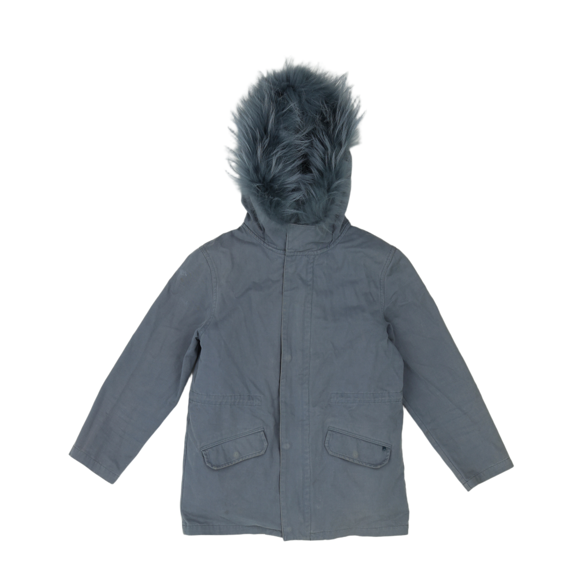 YVES SALOMON - MANTEAU - VERT - 10 ANS