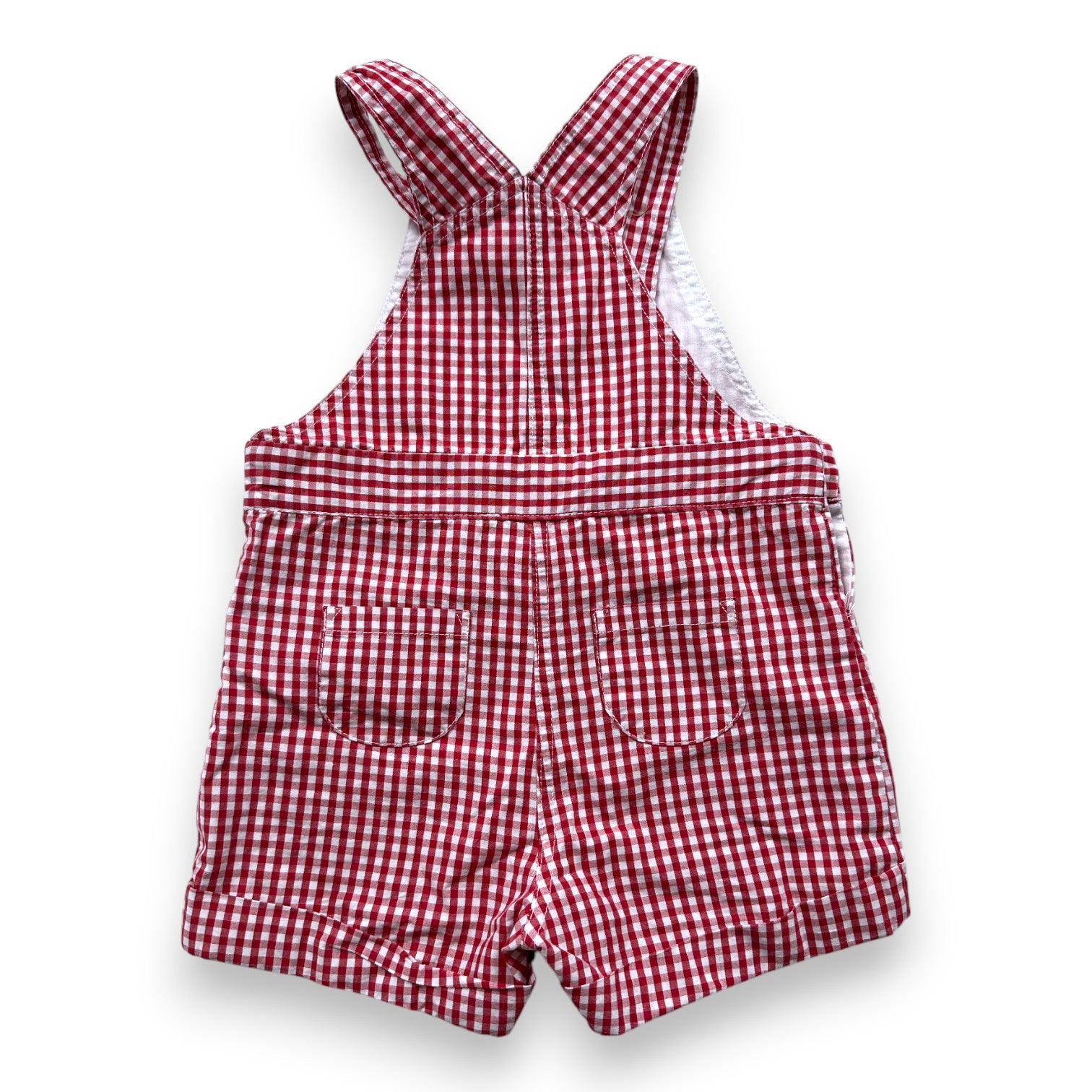 CYRILLUS - OVERALLS - RED, WHITE - 9 MONTHS