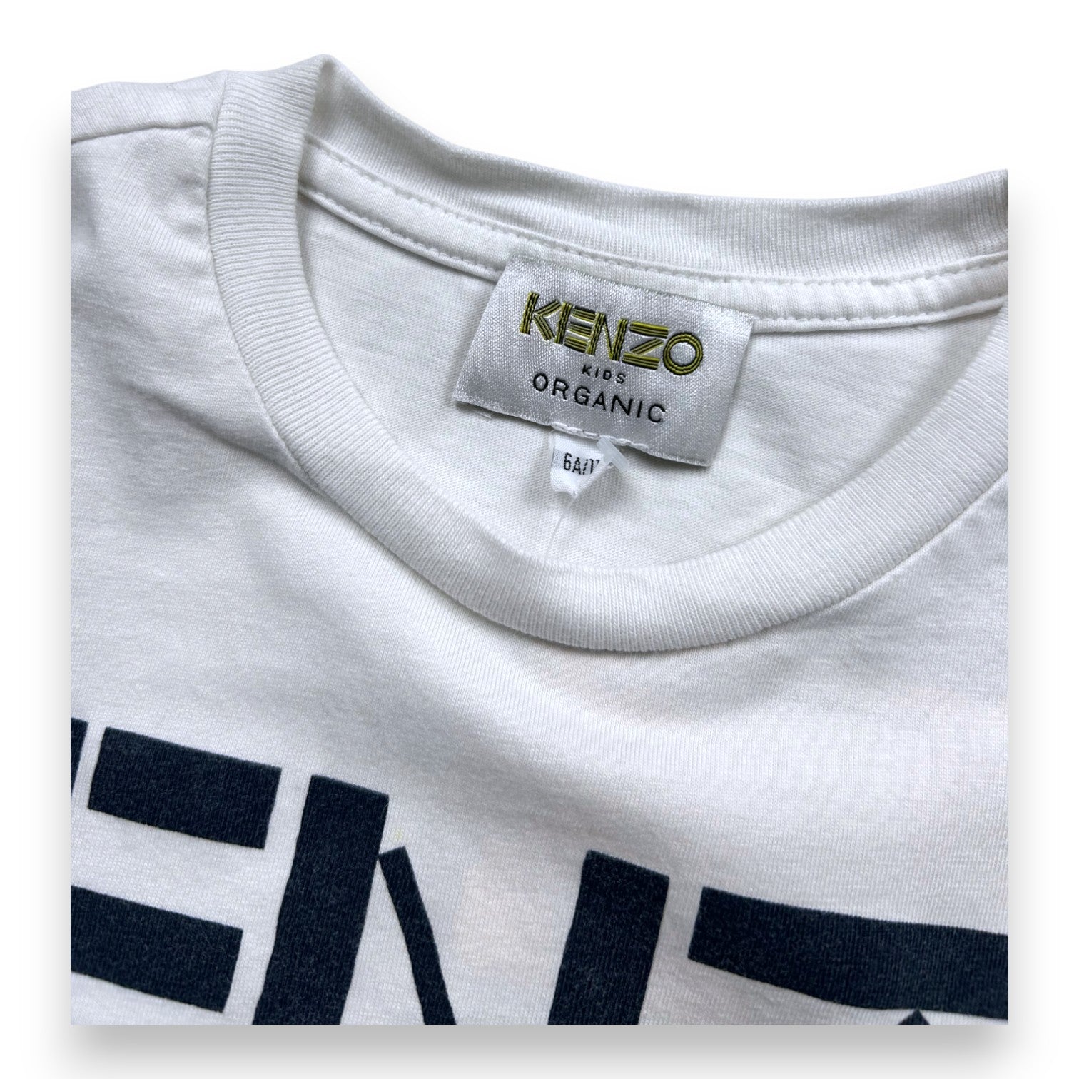 KENZO - T-SHIRT - WHITE, BLUE - 6 YEARS
