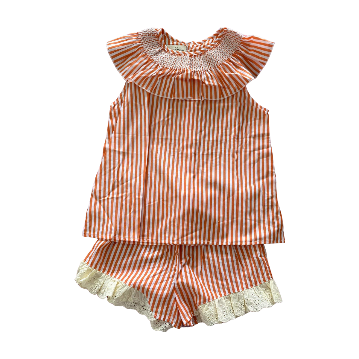 MUAMUÀ MAISON - BLOUSEENSEMBLE - ORANGE, BLANC - 10 ANS