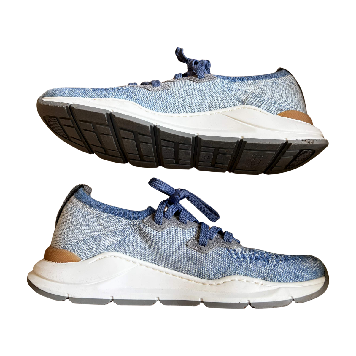 BRUNELLO CUCINELLI - BASKETS - BLEU, BLANC -  35