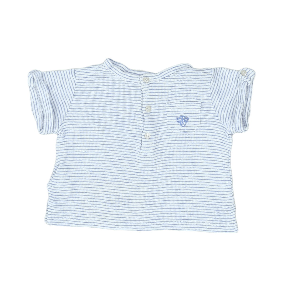 TARTINE & CHOCOLAT - T-SHIRT - BLEU, BLANC - 18 MOIS