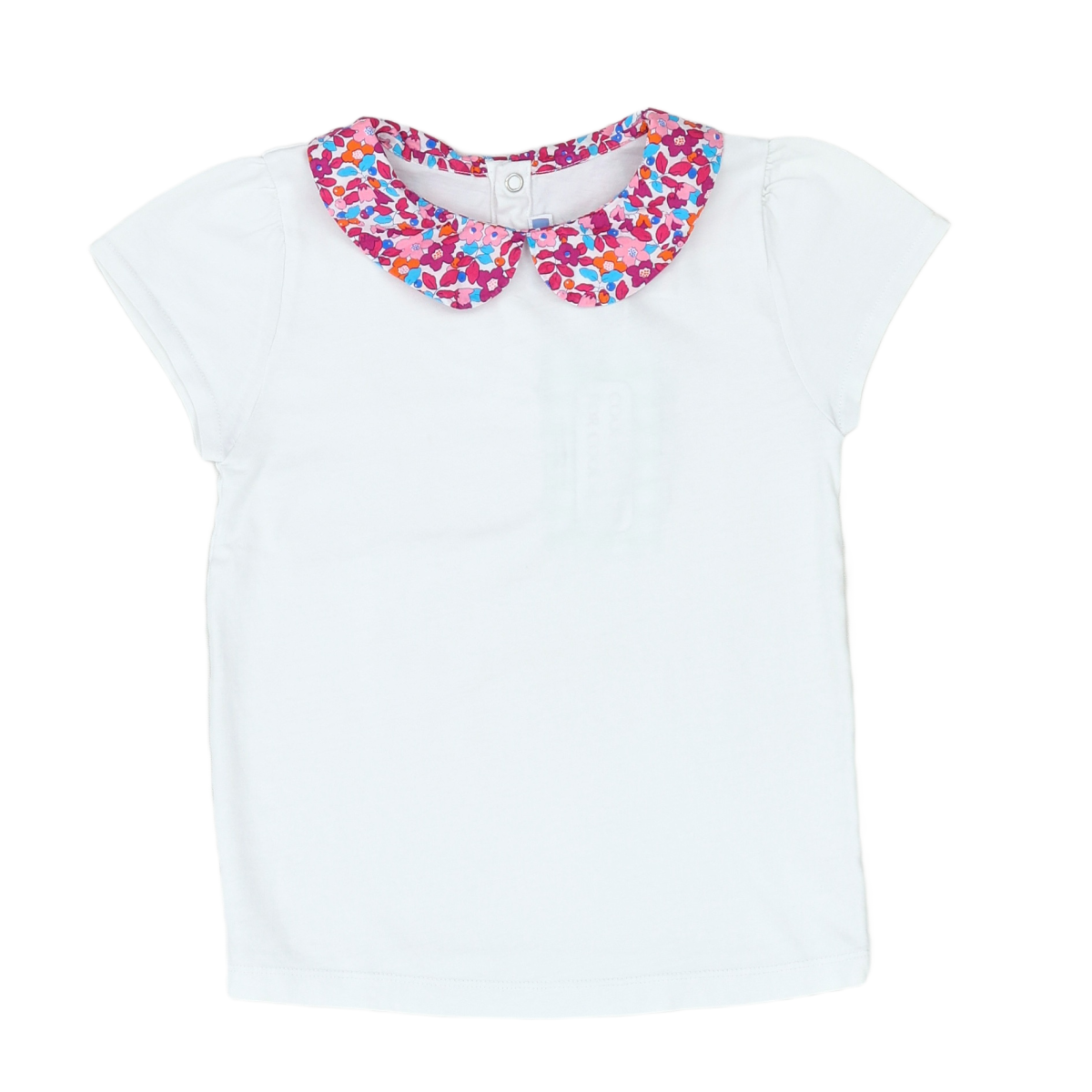 JACADI - T-SHIRT - BLANC, ROSE - 8 ANS