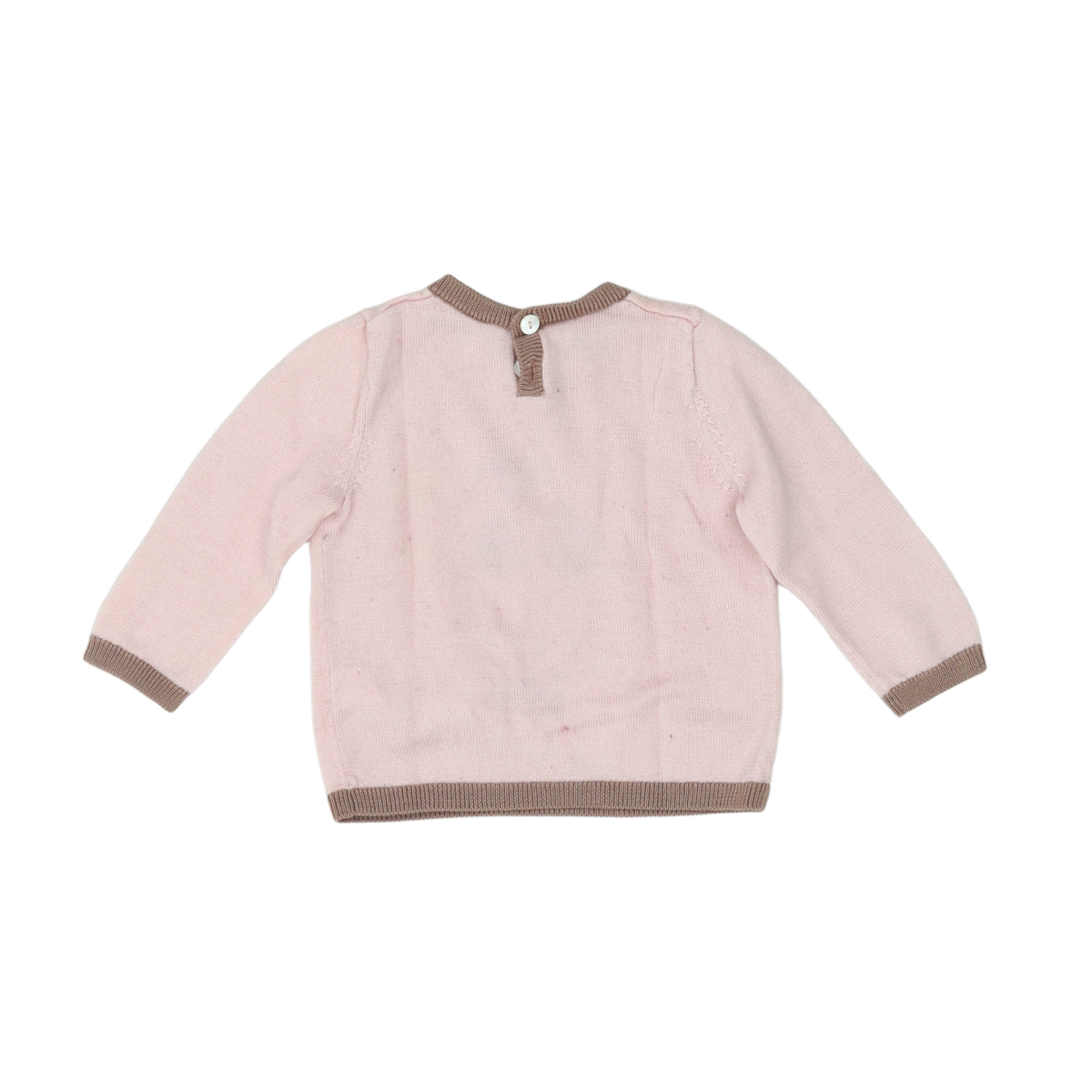 BONPOINT - PULL - ROSE, MARRON - 6 MOIS