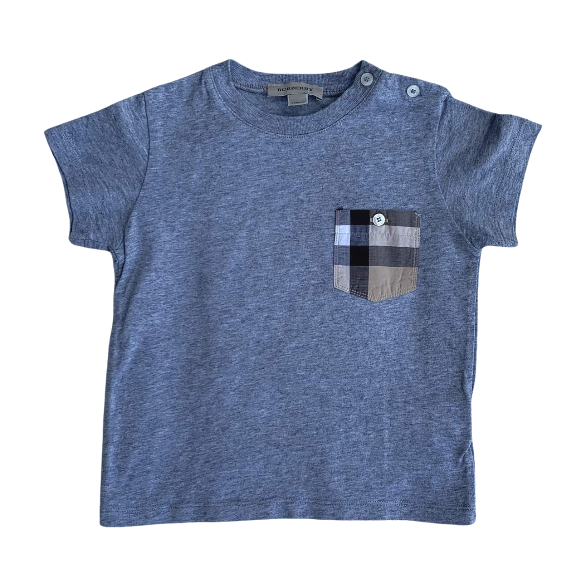 BURBERRY - T-SHIRT - GRIS - 24 MOIS