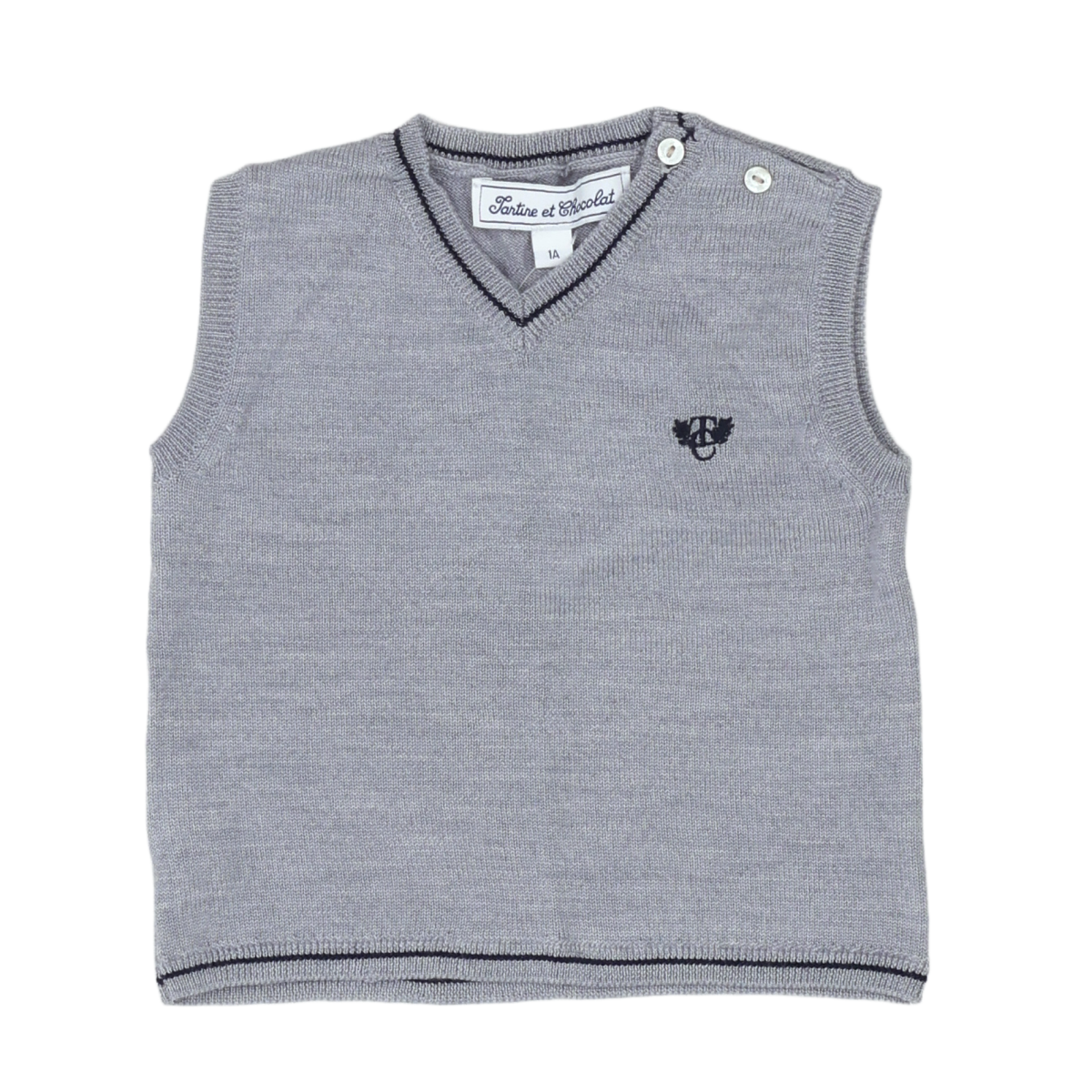 TARTINE & CHOCOLAT - PULL - GRIS - 12 MOIS