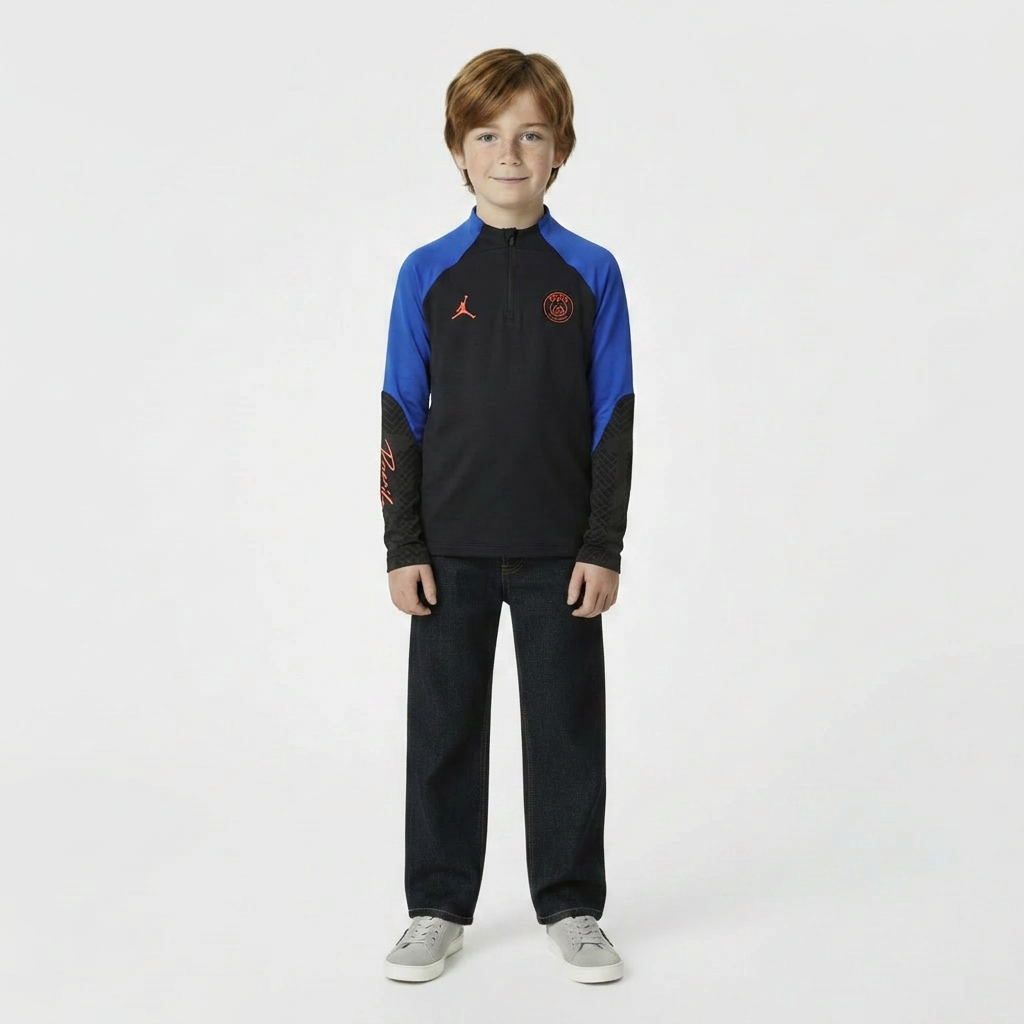 JORDAN - T-SHIRT - NOIR, BLEU - 10 ANS