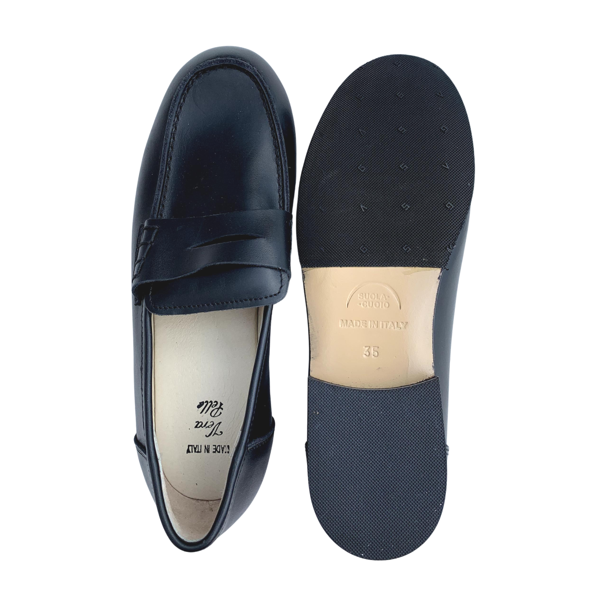 VERA PELLE MONACO - MOCASSINS - NOIR -  35