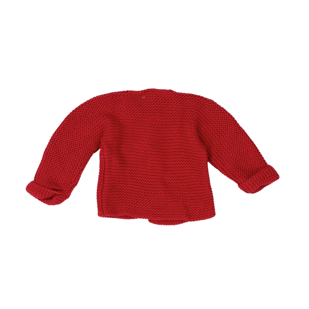 PETIT BATEAU - CARDIGAN - ROUGE - 6 MOIS