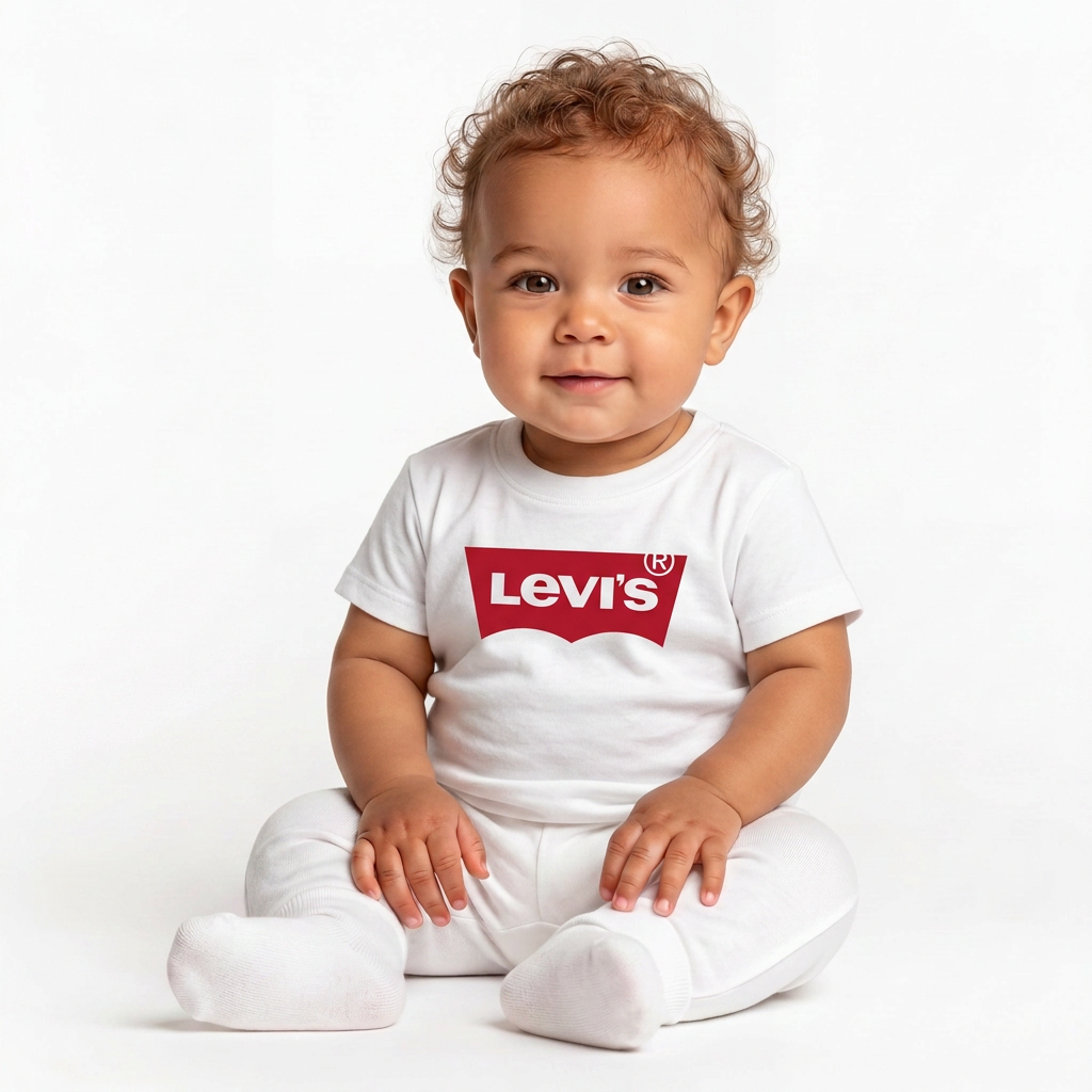 LEVI'S - White T-shirt with "Levi's" logo - 6 months
