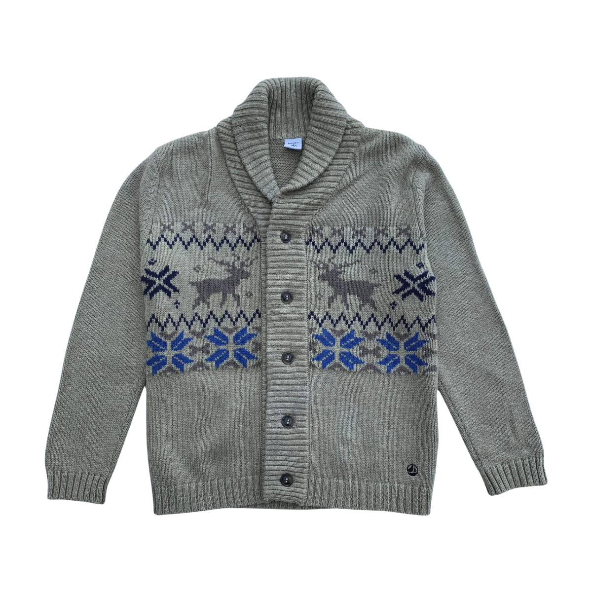 PETIT BATEAU - CARDIGAN - VERT - 8 ANS