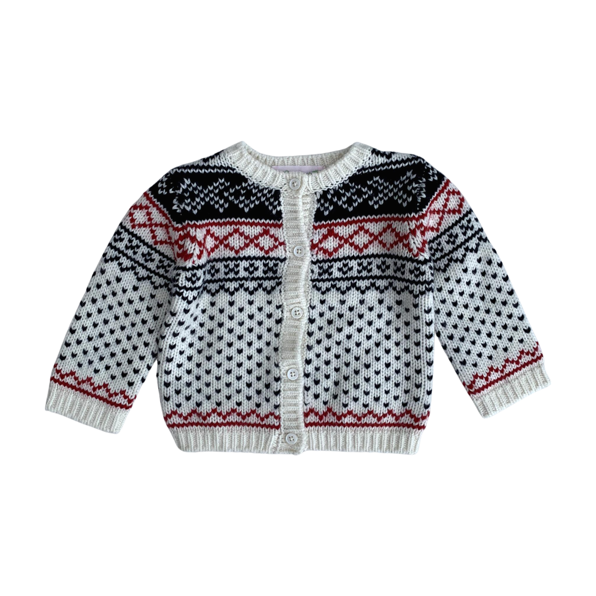 BONPOINT - CARDIGAN - BEIGE, BLEU - 12 MOIS