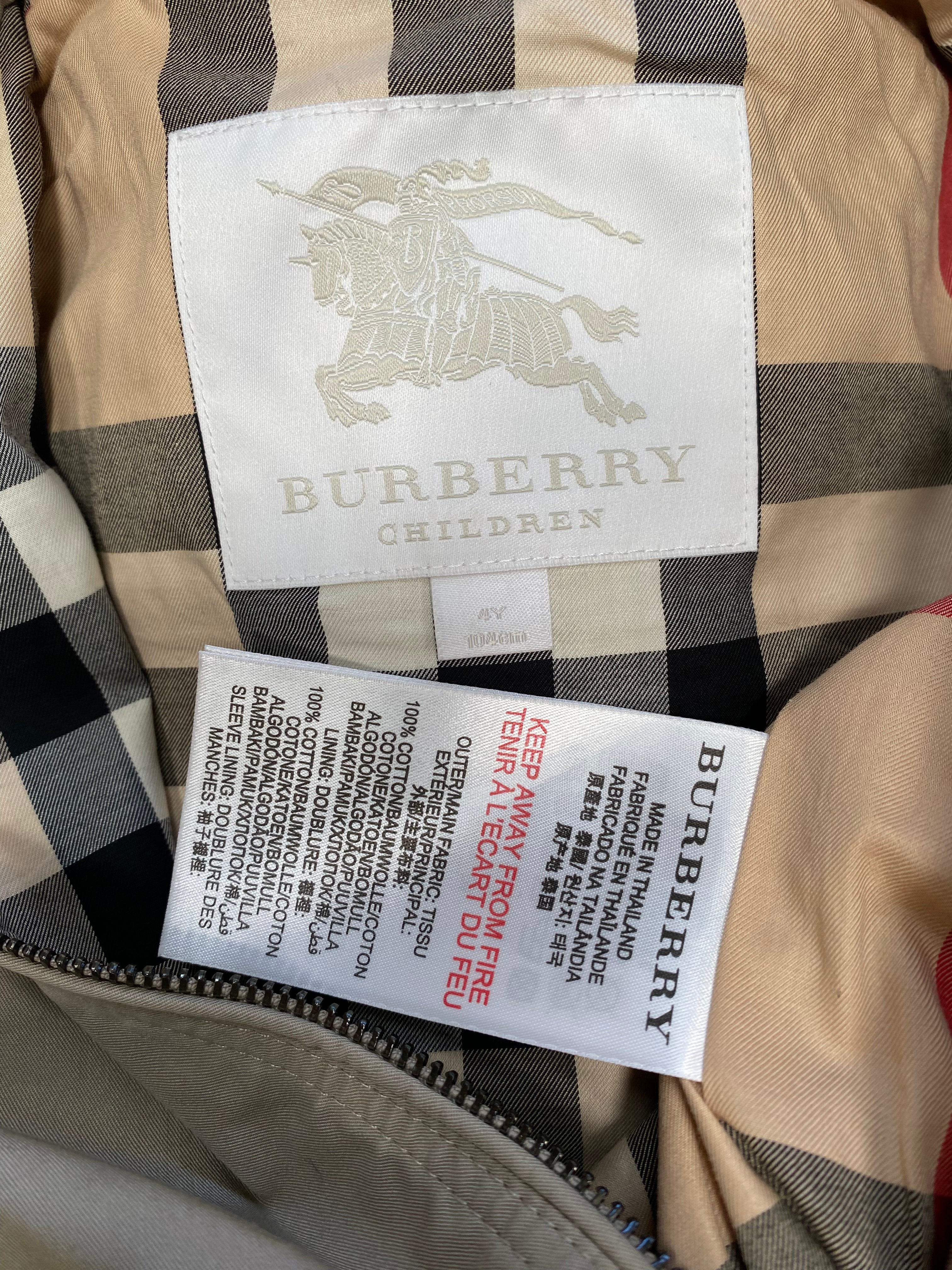 BURBERRY - VESTE - GRIS - 4 ANS