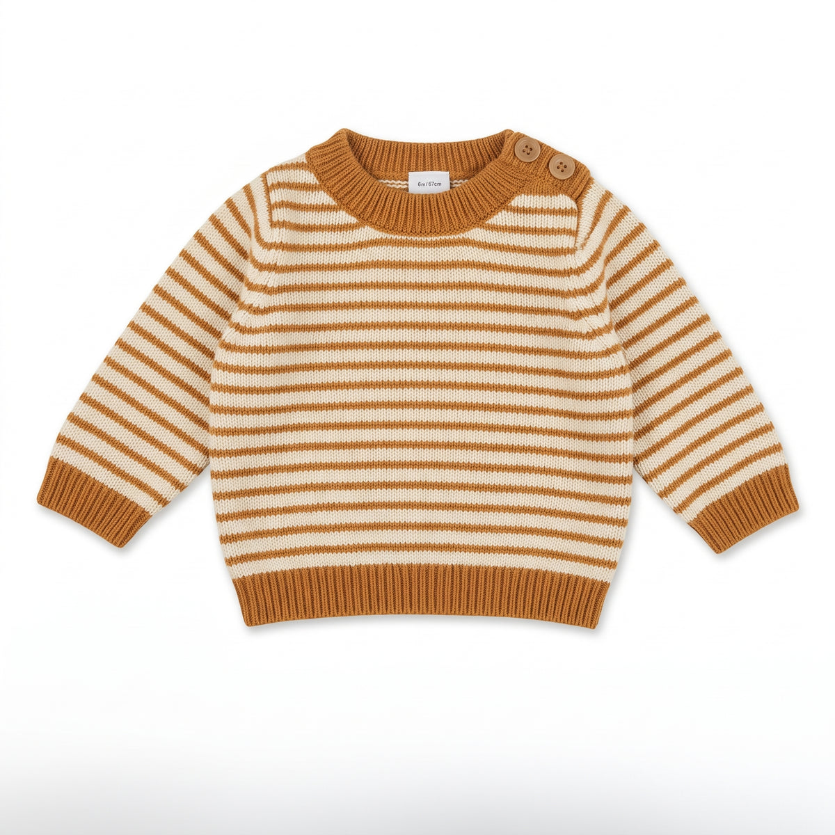 PETIT BATEAU - PULL - MARRON - 6 MOIS