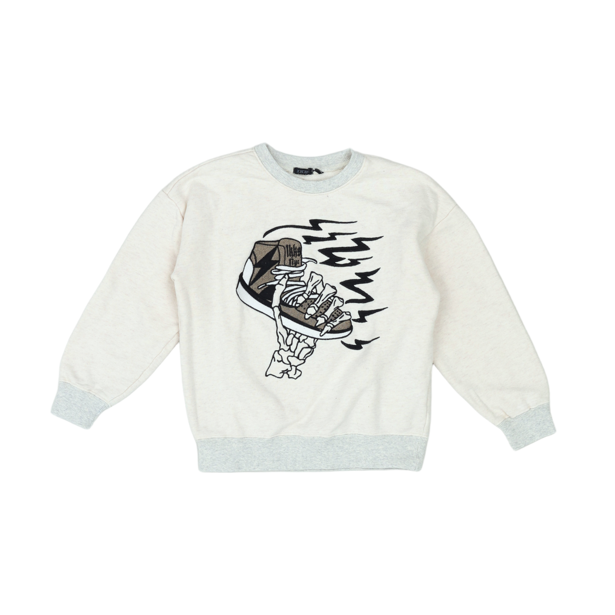 IKKS - PULL - BLANC, GRIS - 8 ANS