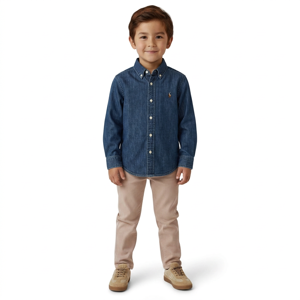 RALPH LAUREN - CHEMISE - BLEU - 6 ANS