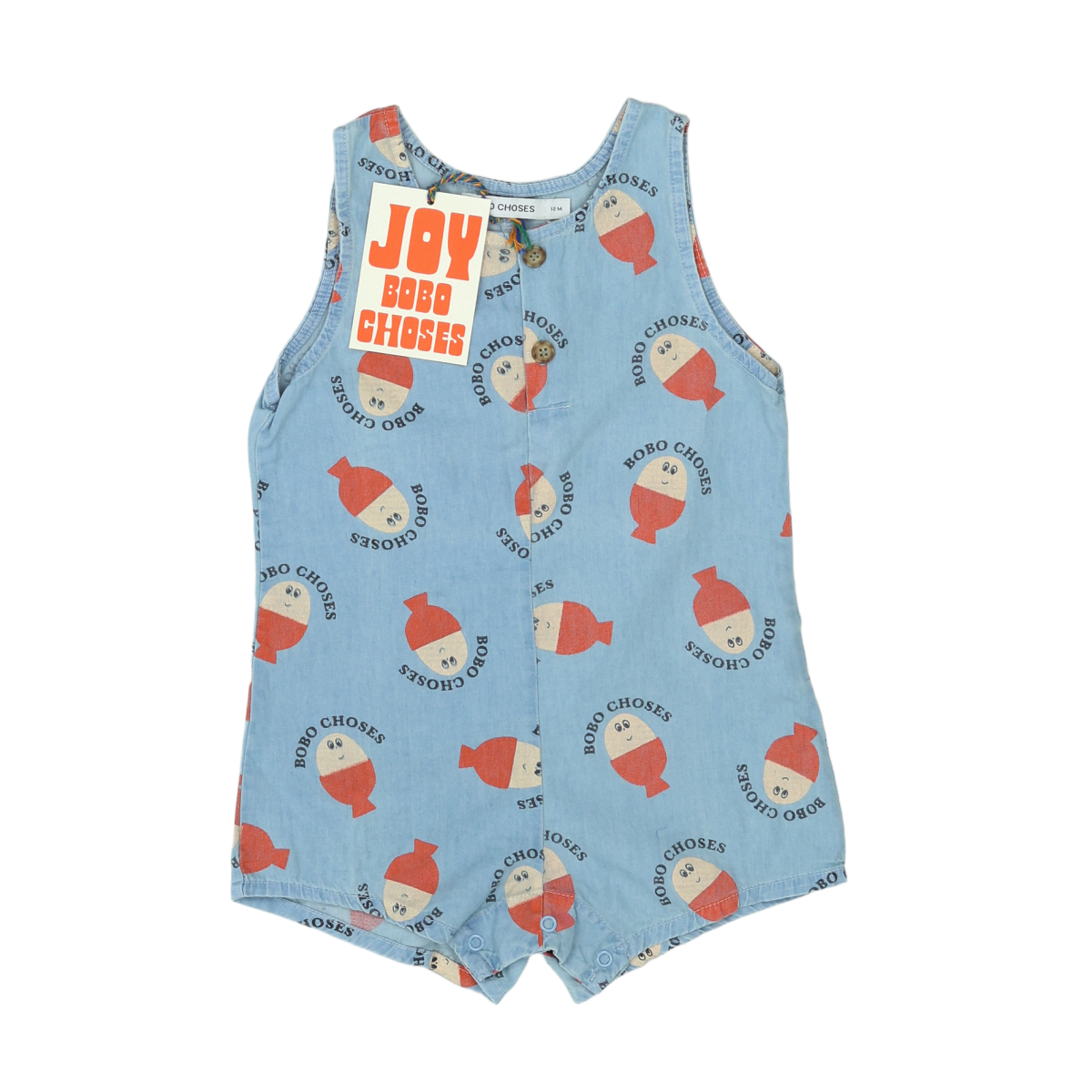 BOBO CHOSES - COMBISHORT - BLEU, ROUGE - 12 MOIS