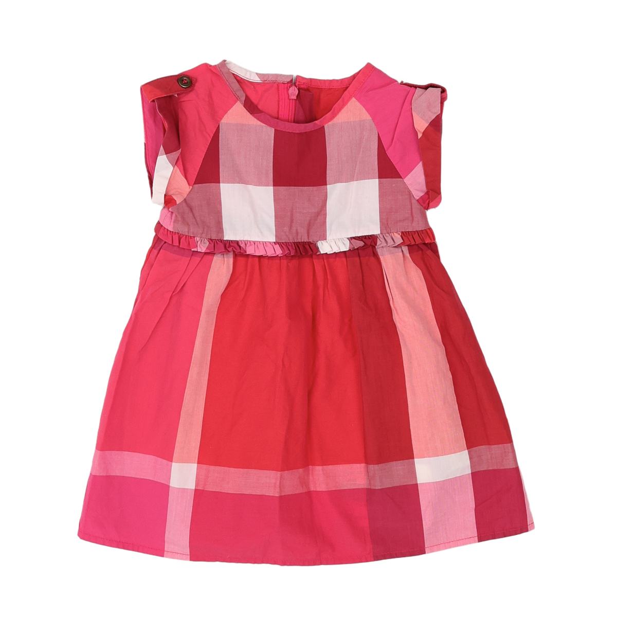 BURBERRY - ROBE - ROUGE - 9 MOIS