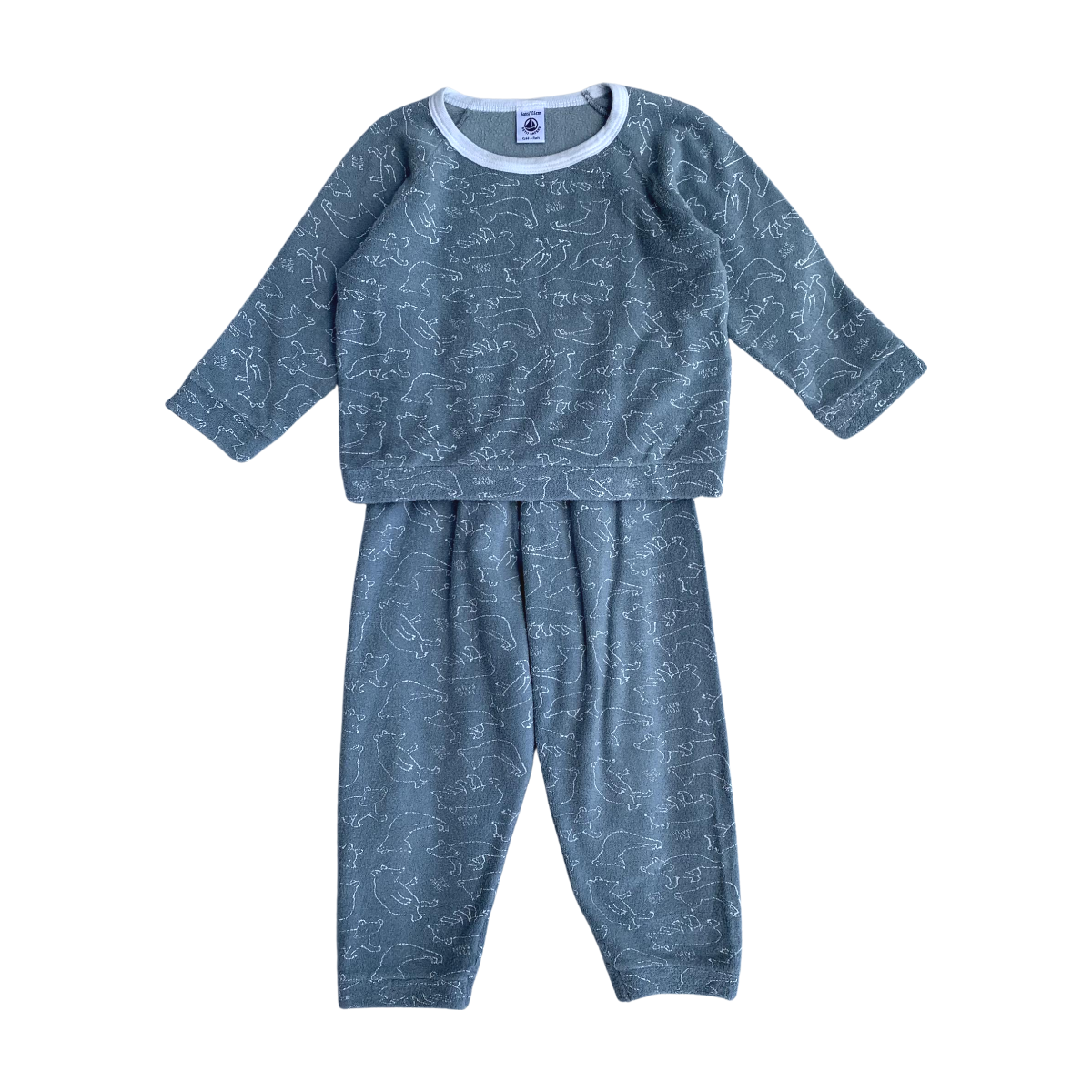 PETIT BATEAU - PYJAMA - GRIS - 4 ANS