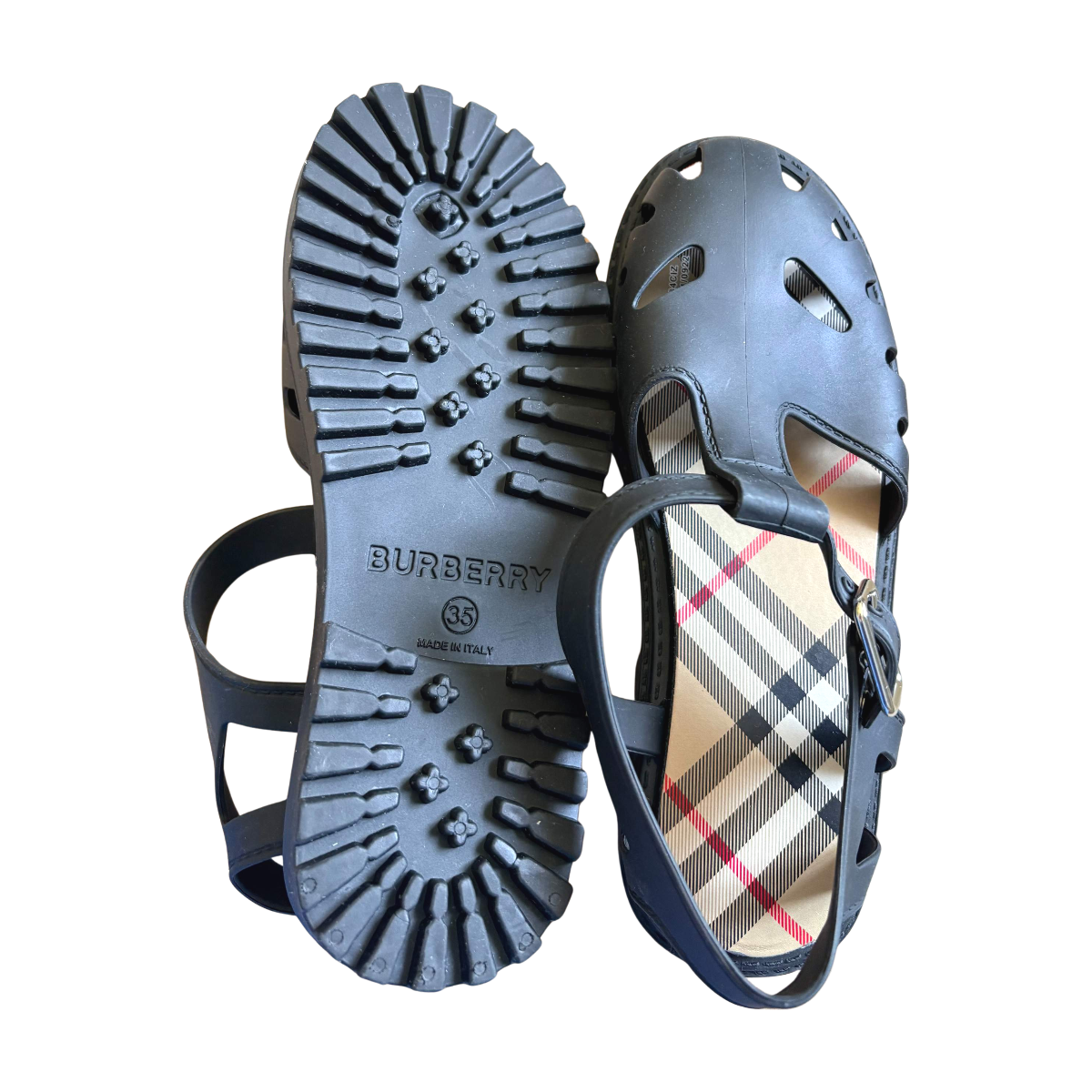 BURBERRY - SANDALES - NOIR -  35