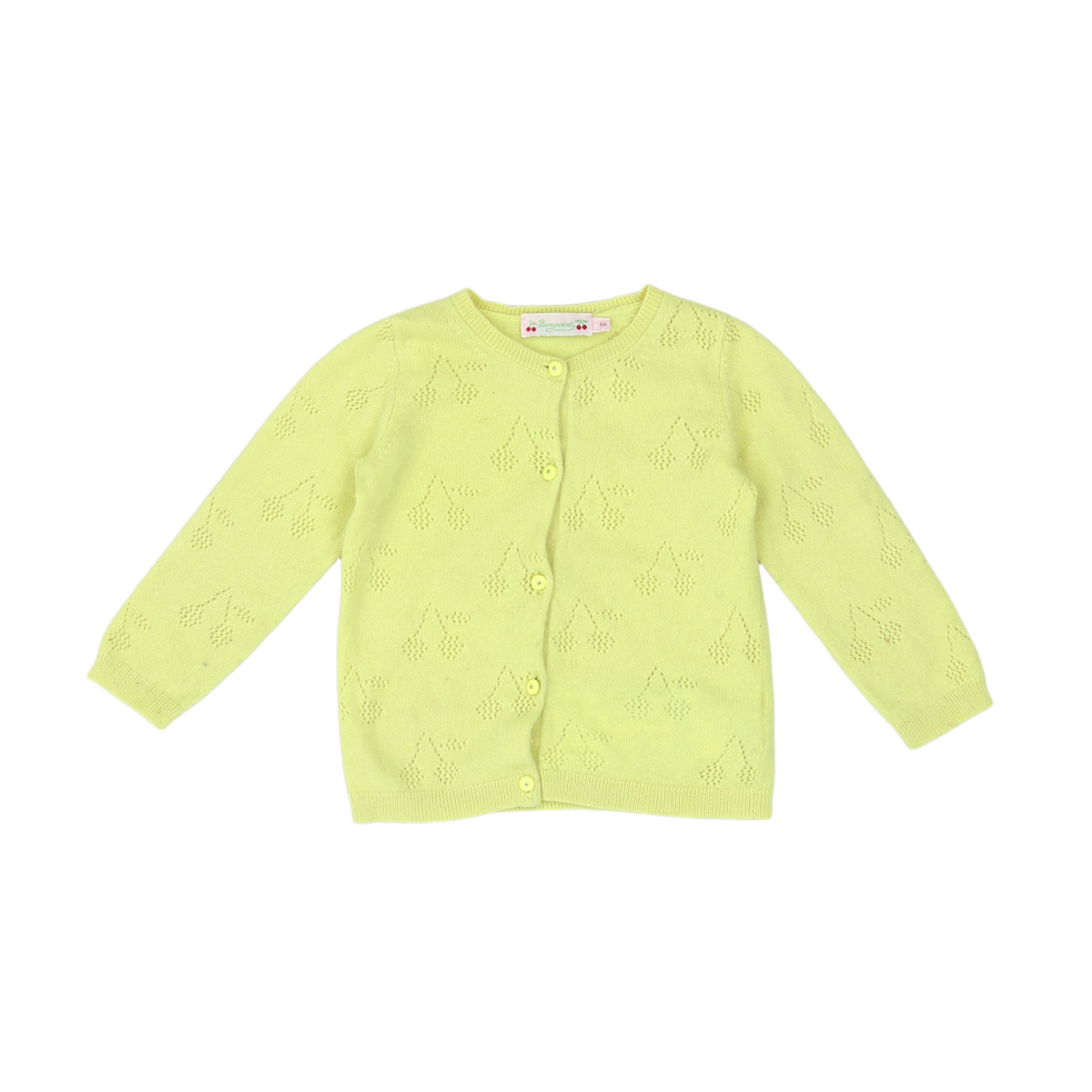 BONPOINT - CARDIGAN - JAUNE - 3 ANS
