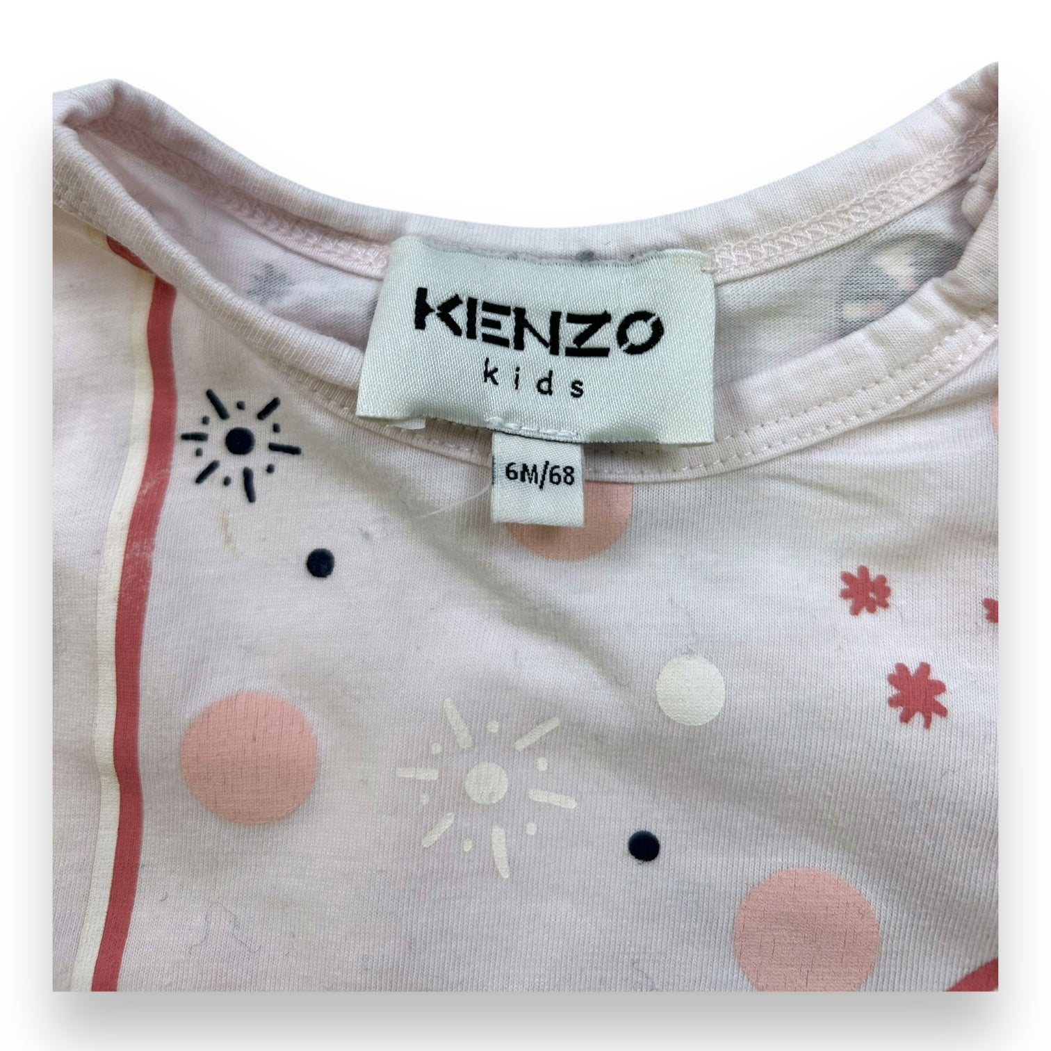 KENZO - T-SHIRT - PINK - 6 MONTHS