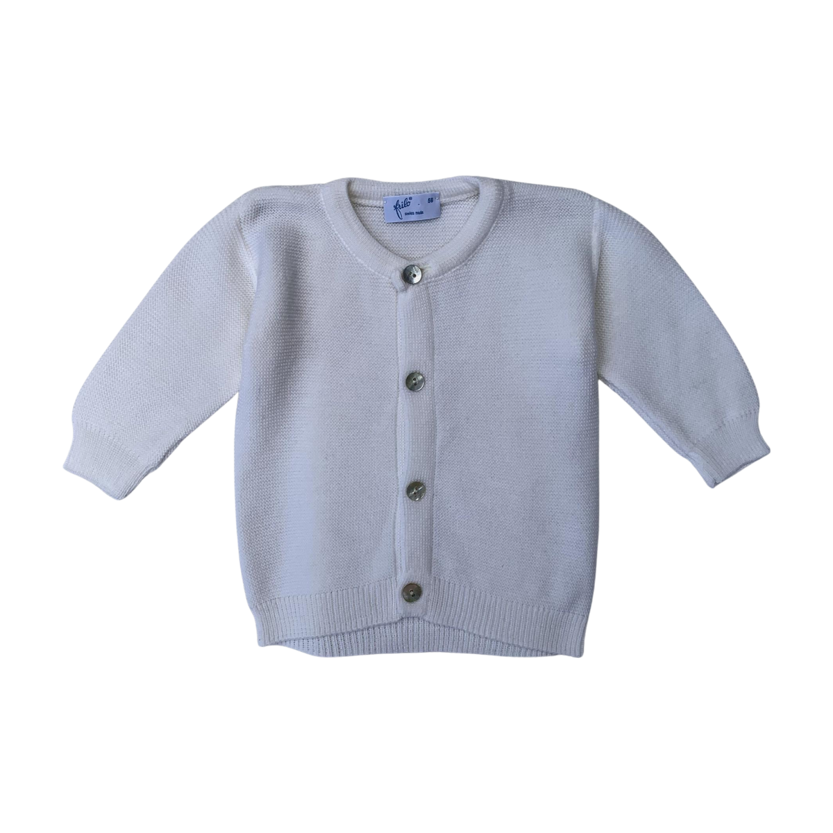 FRILO SWISS MADE - CARDIGAN - BLANC - 3 MOIS