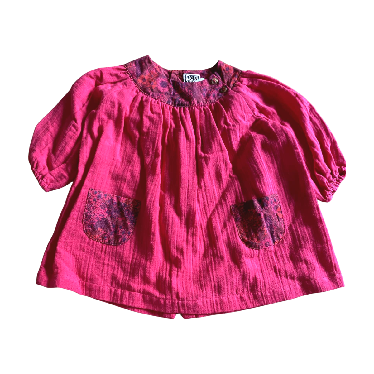 BONTON - ROBE - ROSE - 6 MOIS
