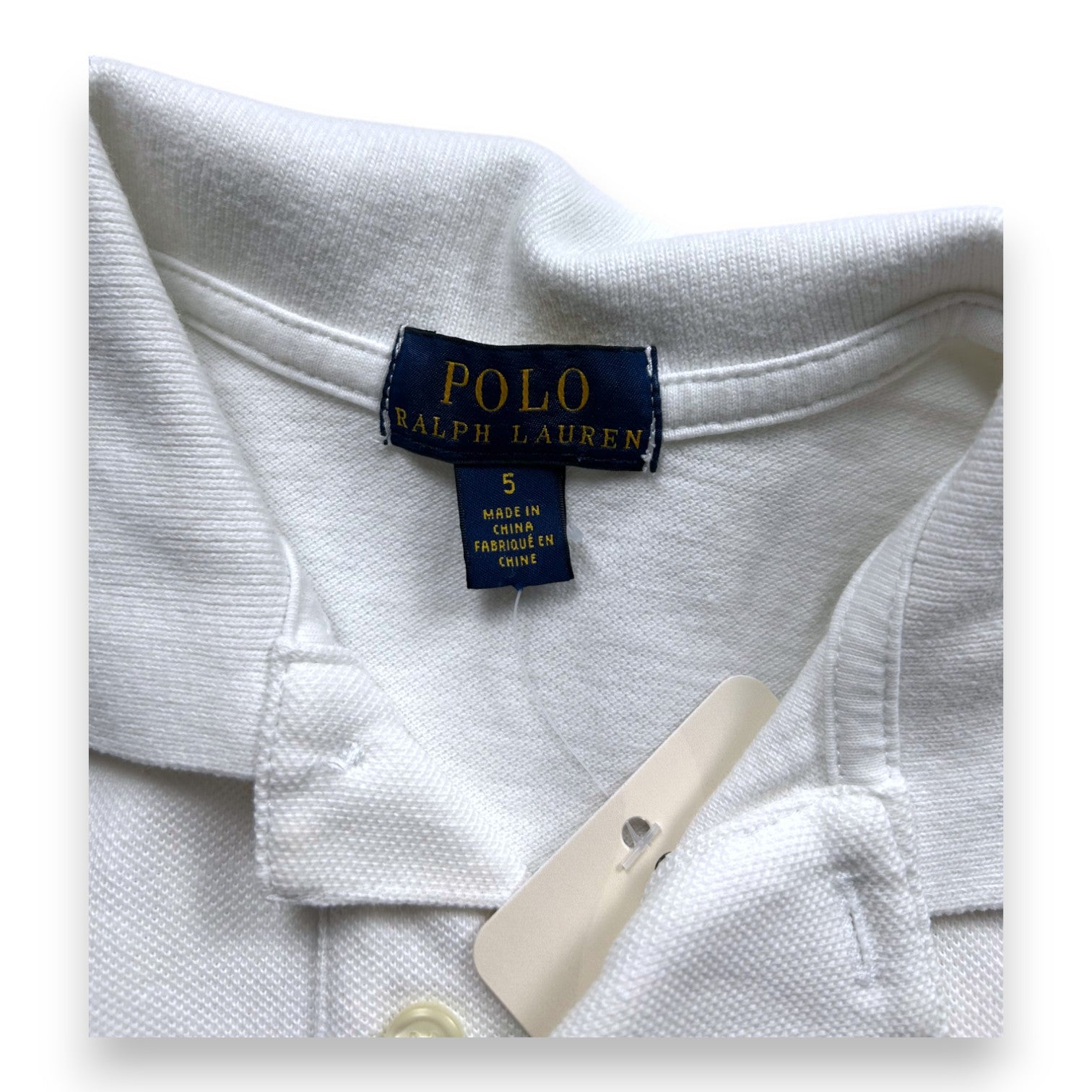 RALPH LAUREN - POLO SHIRT - WHITE - 5 YEARS