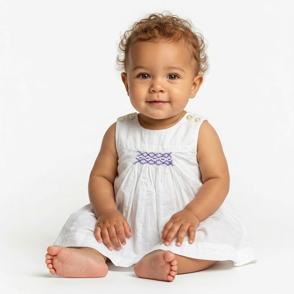 JACADI - ROBE - BLANC - 3 MOIS
