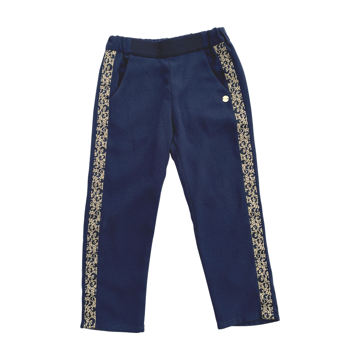 IKKS - PANTALON - BLEU, OR - 4 ANS