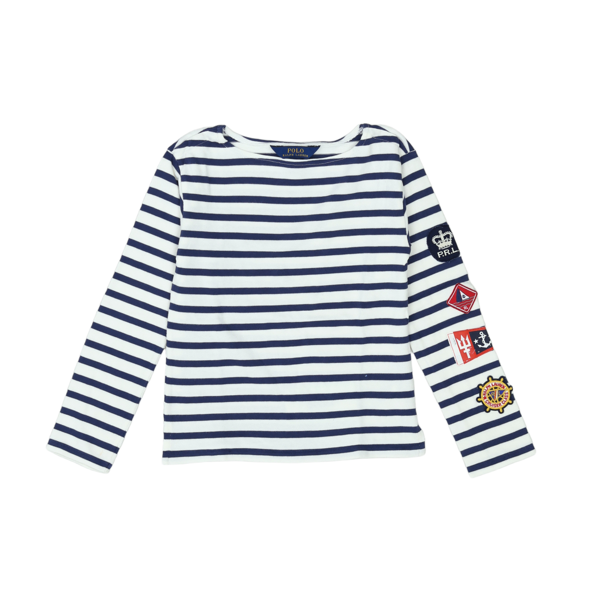 RALPH LAUREN - T-SHIRT - BLANC, BLEU - 8 ANS