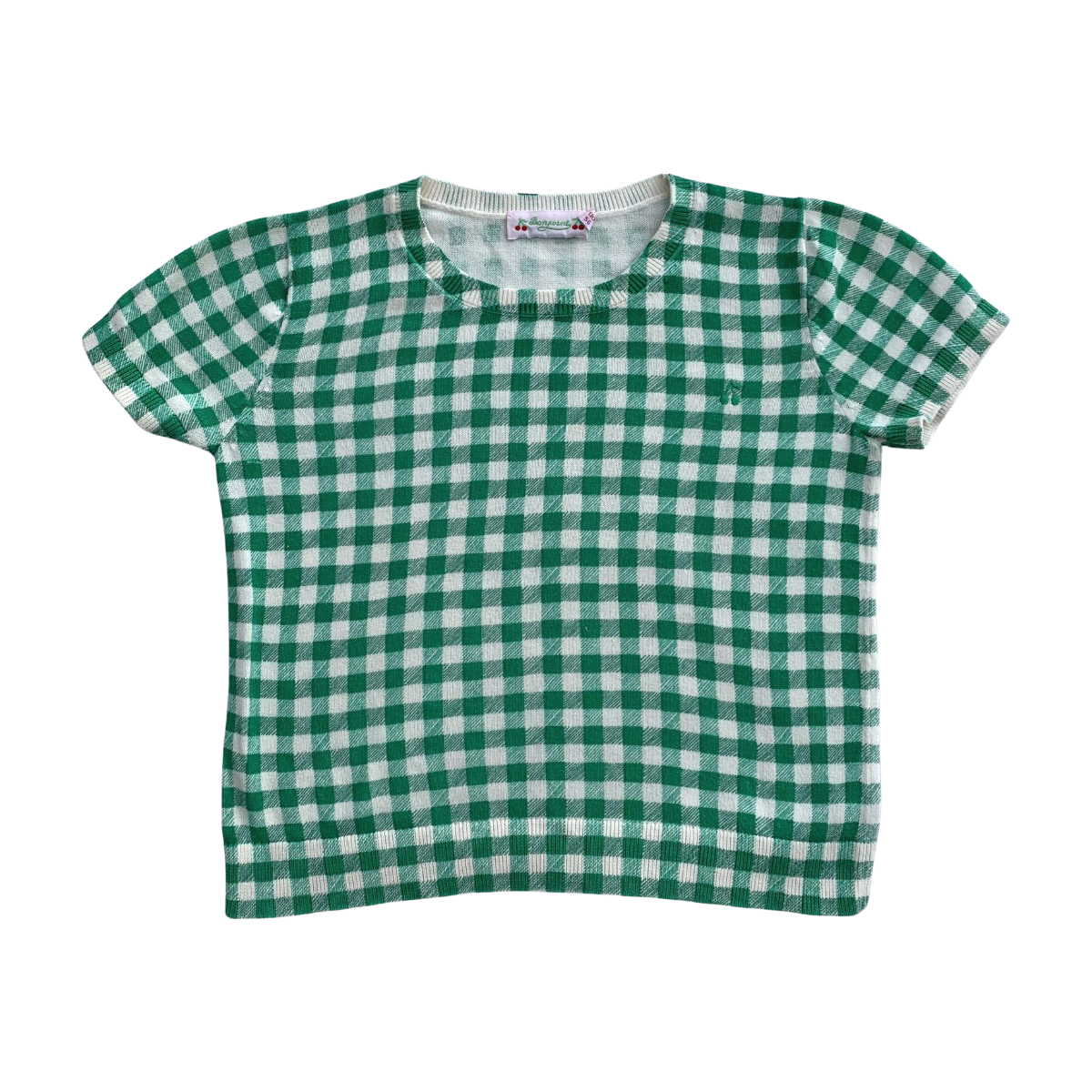 BONPOINT - T-SHIRT - VERT, BLANC - 8 ANS