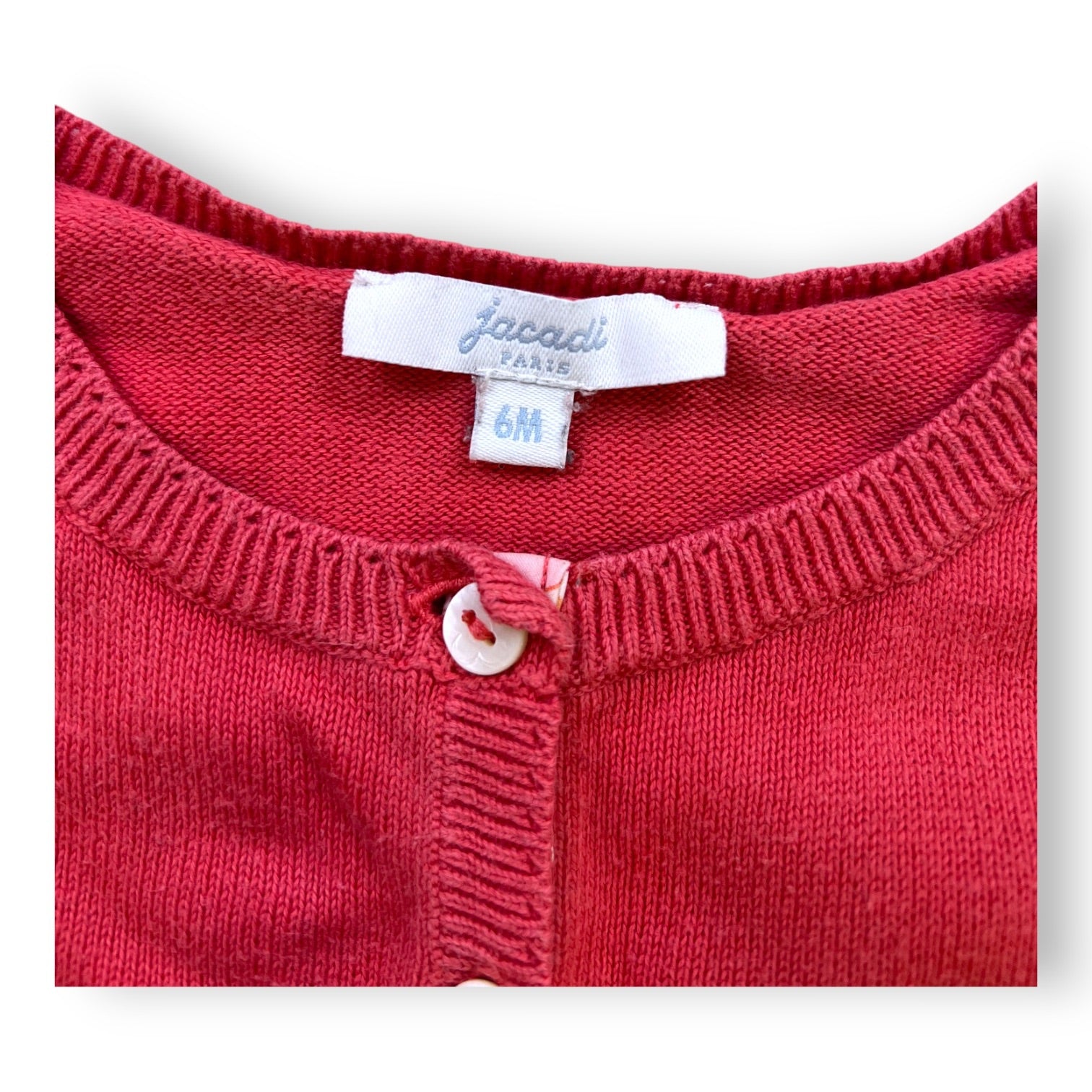 JACADI - CARDIGAN - PINK - 6 MONTHS