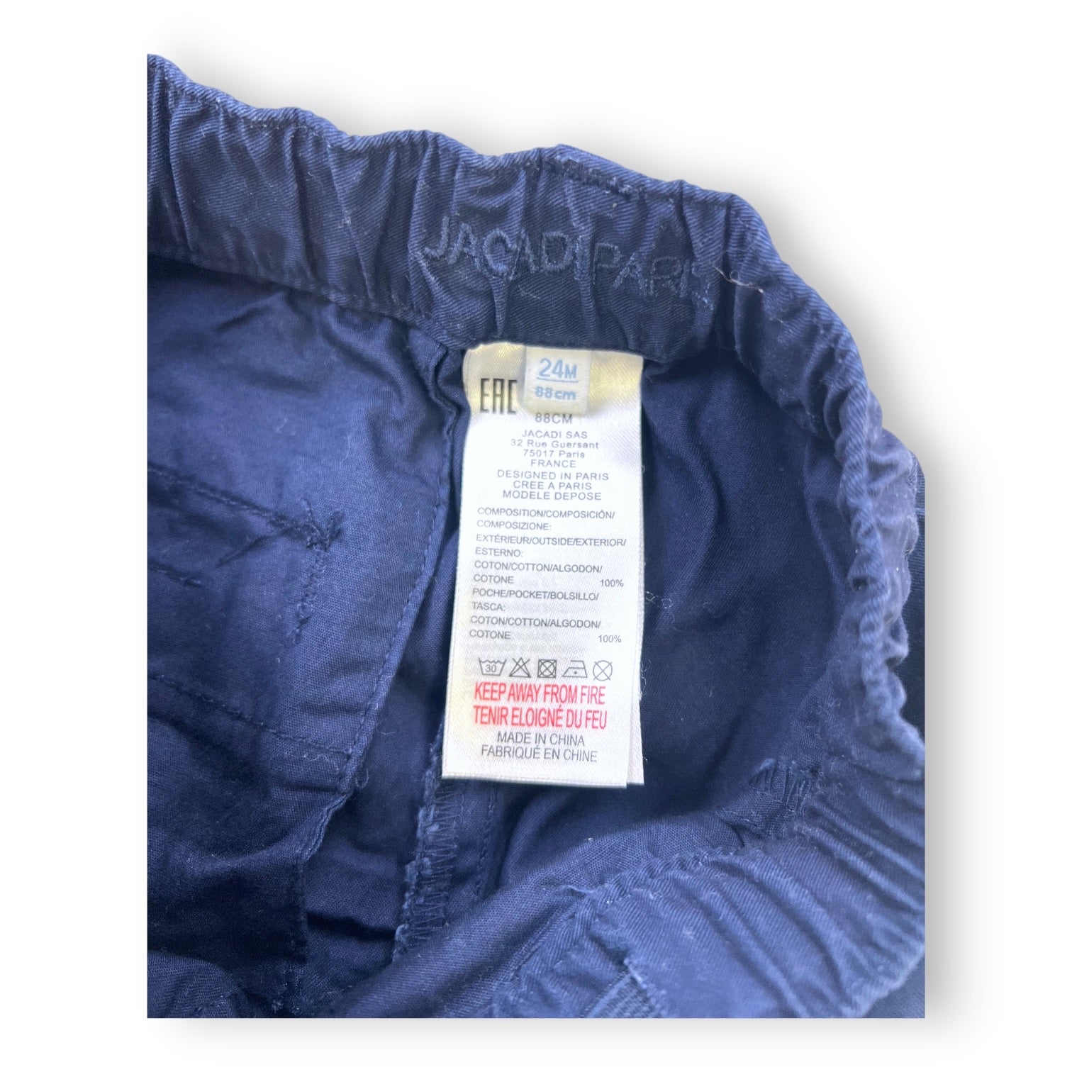 JACADI - BERMUDA SHORTS - BLUE - 24 MONTHS