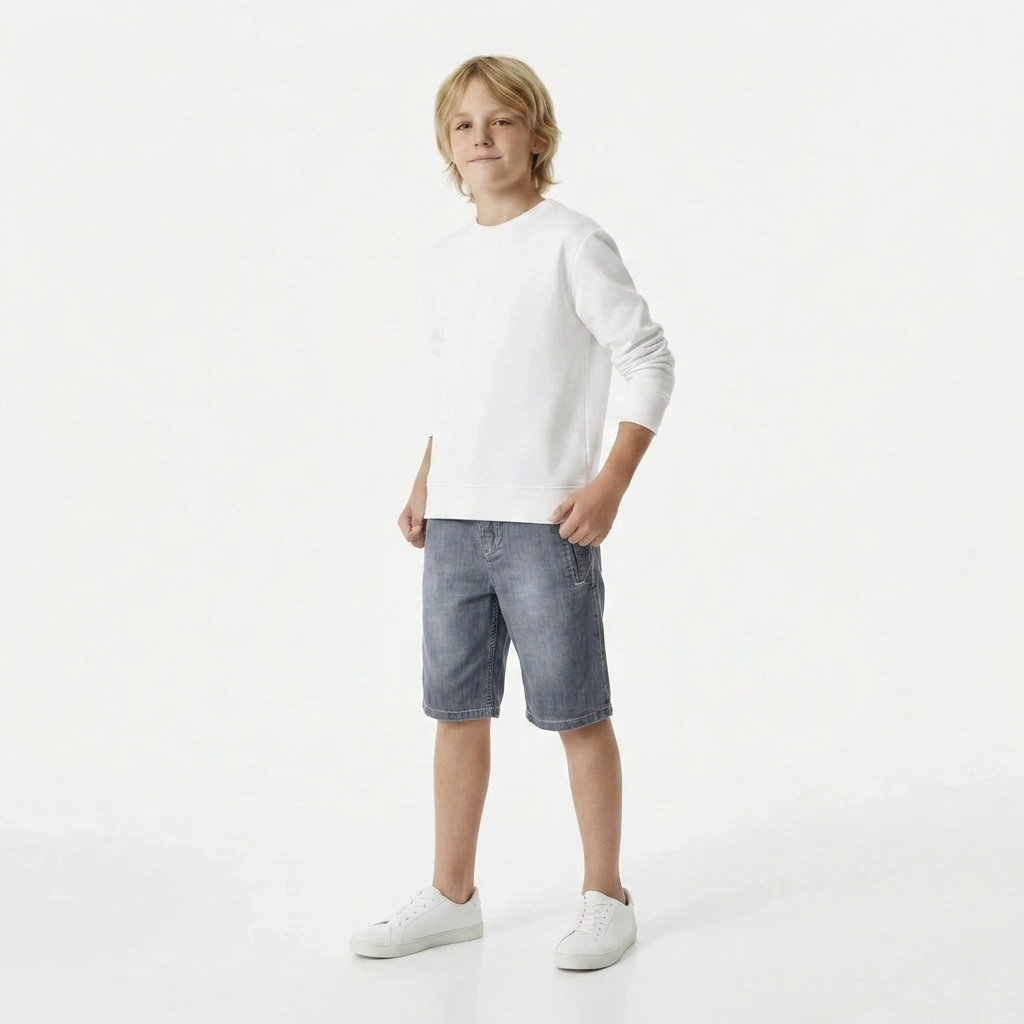 BONPOINT - Bermudas fluide gris - 10 ans