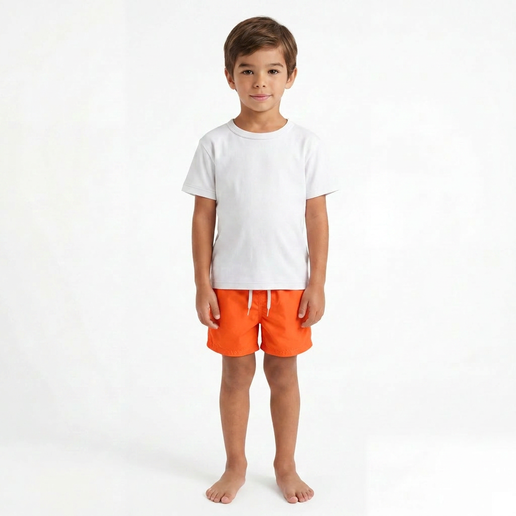 SUNDEK - SHORT DE BAIN - ORANGE - 6 ANS