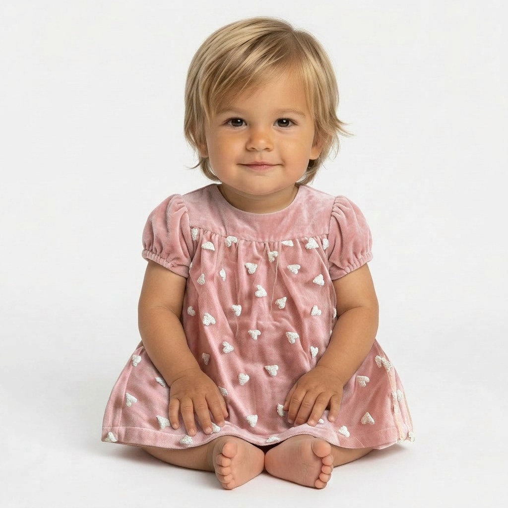 BONTON - ROBE - ROSE - 6 MOIS